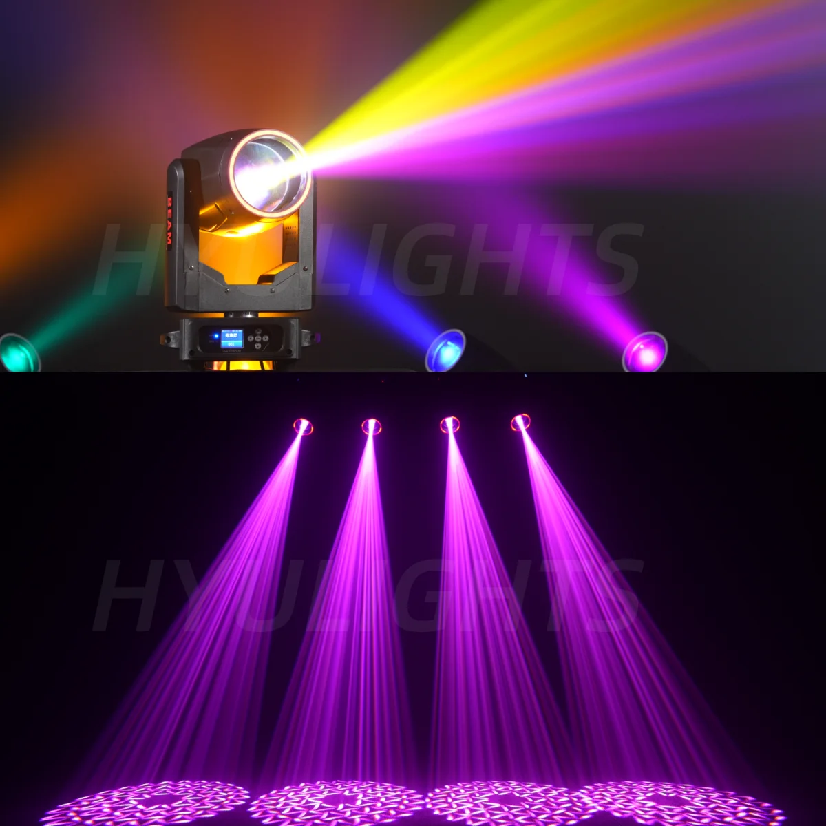 295W 14R Mini BEAM With Halo Effect Moving Head Light Wah Zoom Sharpy 16 gobos &13colors Strobe DJ Stage effect lights