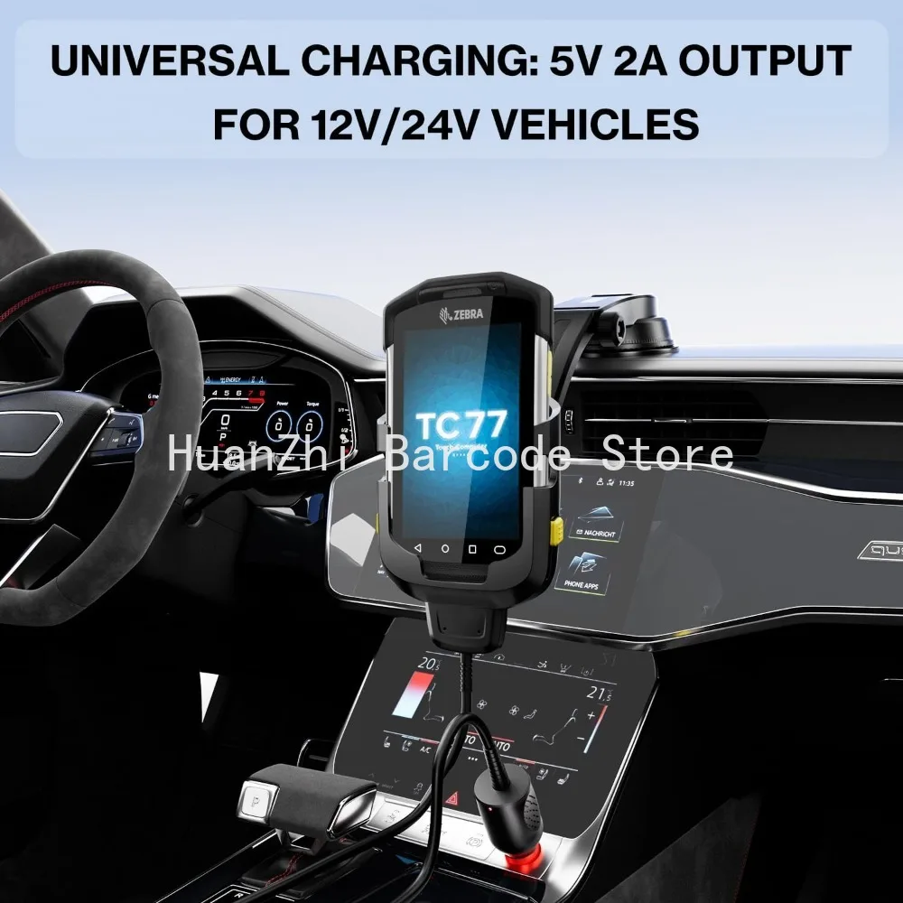 5V 2A Car Mount Charger For Zebra Symbol TC77 TC70 TC72 TC75 TC70X TC75X TC700H