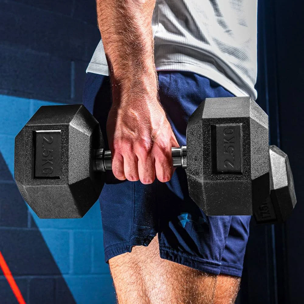 2pc 5kg/7.5kg Fitness Dumbbell Sports Hex Weights Sets Home Gym Fitness Hexagonal Dumbbells Kit Weight Lifting Exercise