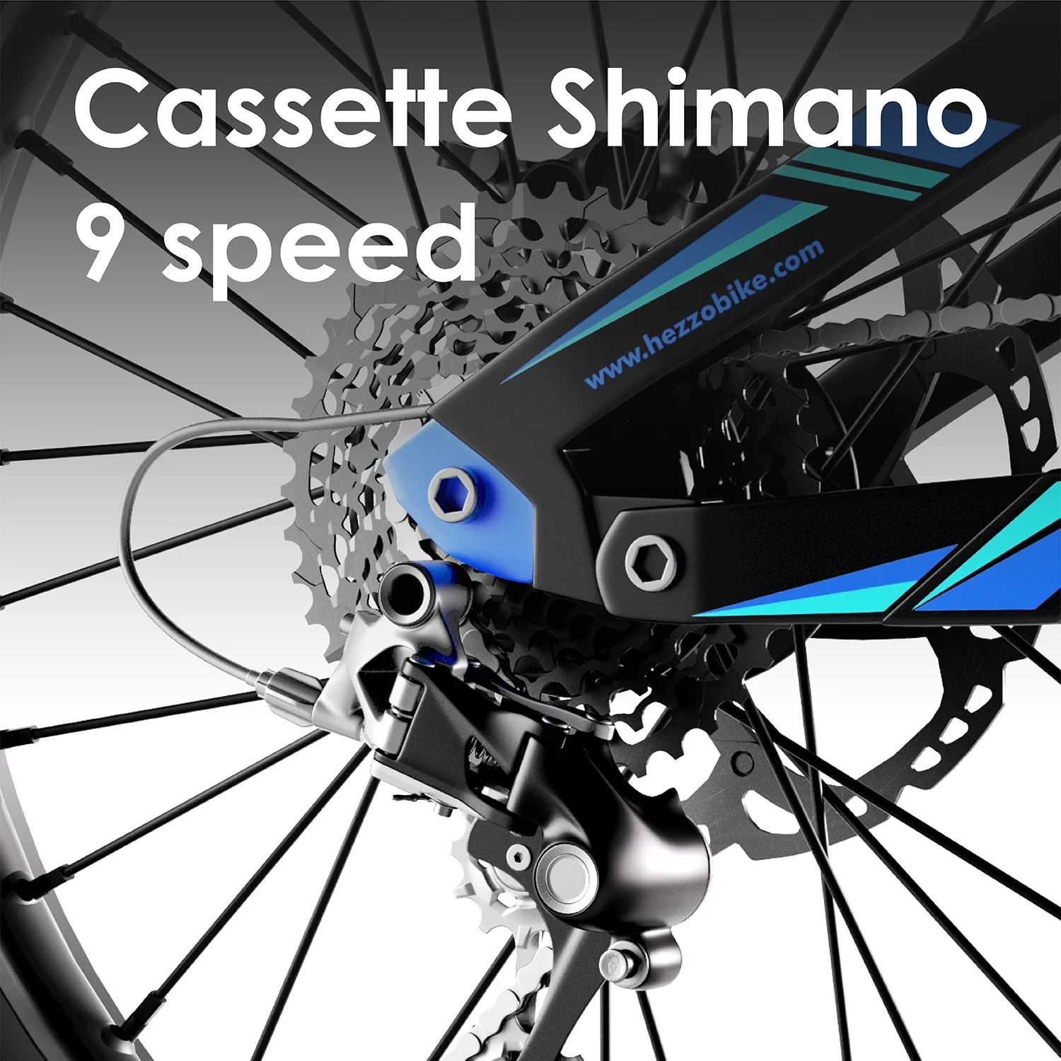 HEZZO K9 Carbon fiber Adult Electric Bike 1500W Motor E-Mountain bike 52V21AH Battery Electric Bicycle 26''Fat Tire Men's E-bike