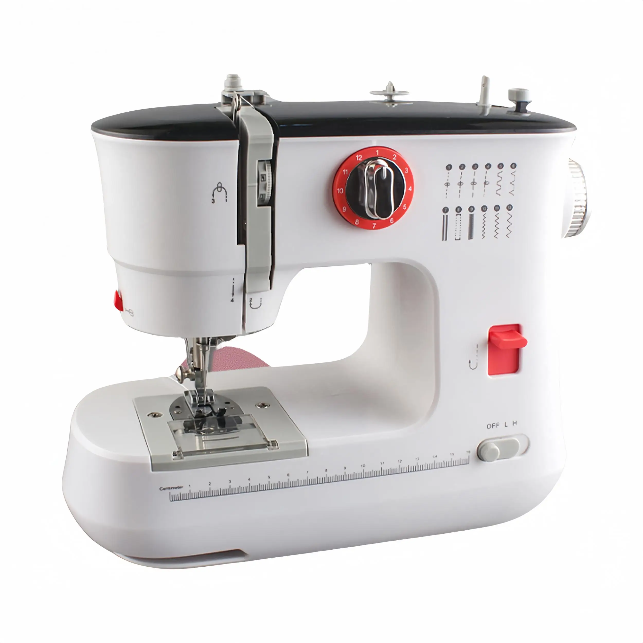 12 Stitches Electric Sewing Machine Mini Double Thread Sewing Machine with Foot Pedal High Quality UK Plug