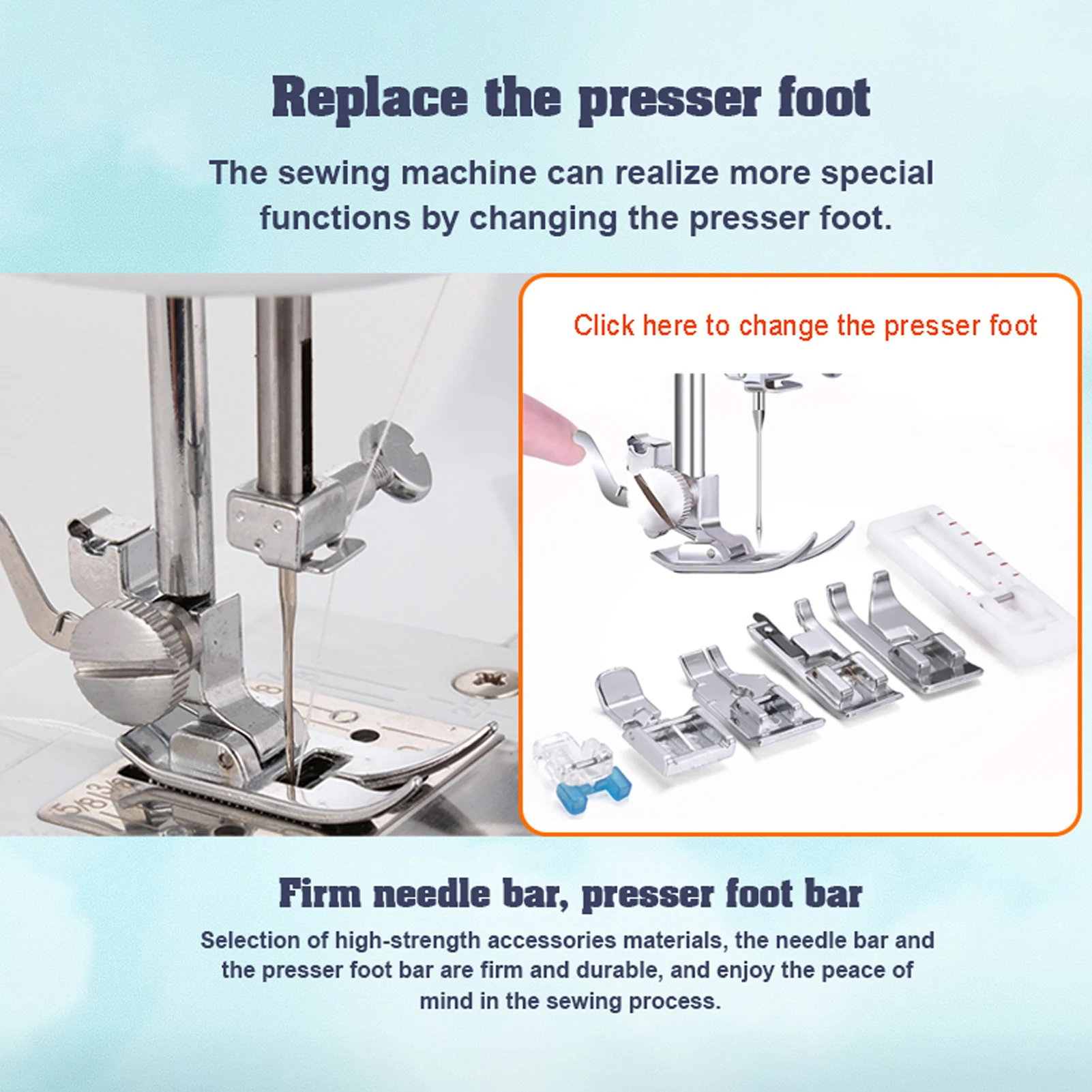 12 Stitches Electric Sewing Machine Mini Double Thread Sewing Machine with Foot Pedal High Quality UK Plug