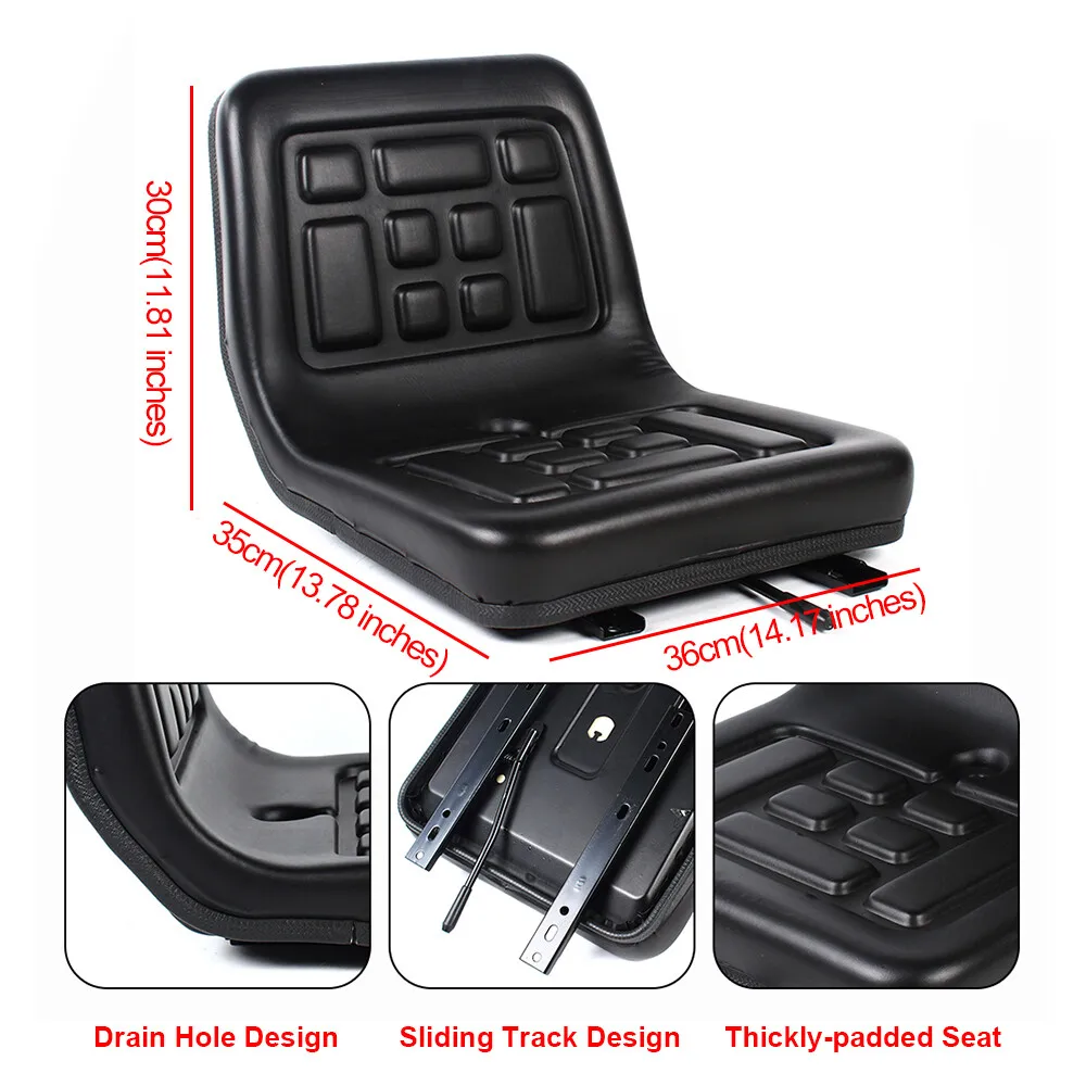 Universal Tractor Suspension Seat with Adjustable Design Durable Steel Frame Comfortable PU Upholstery for Diggers and Mowers