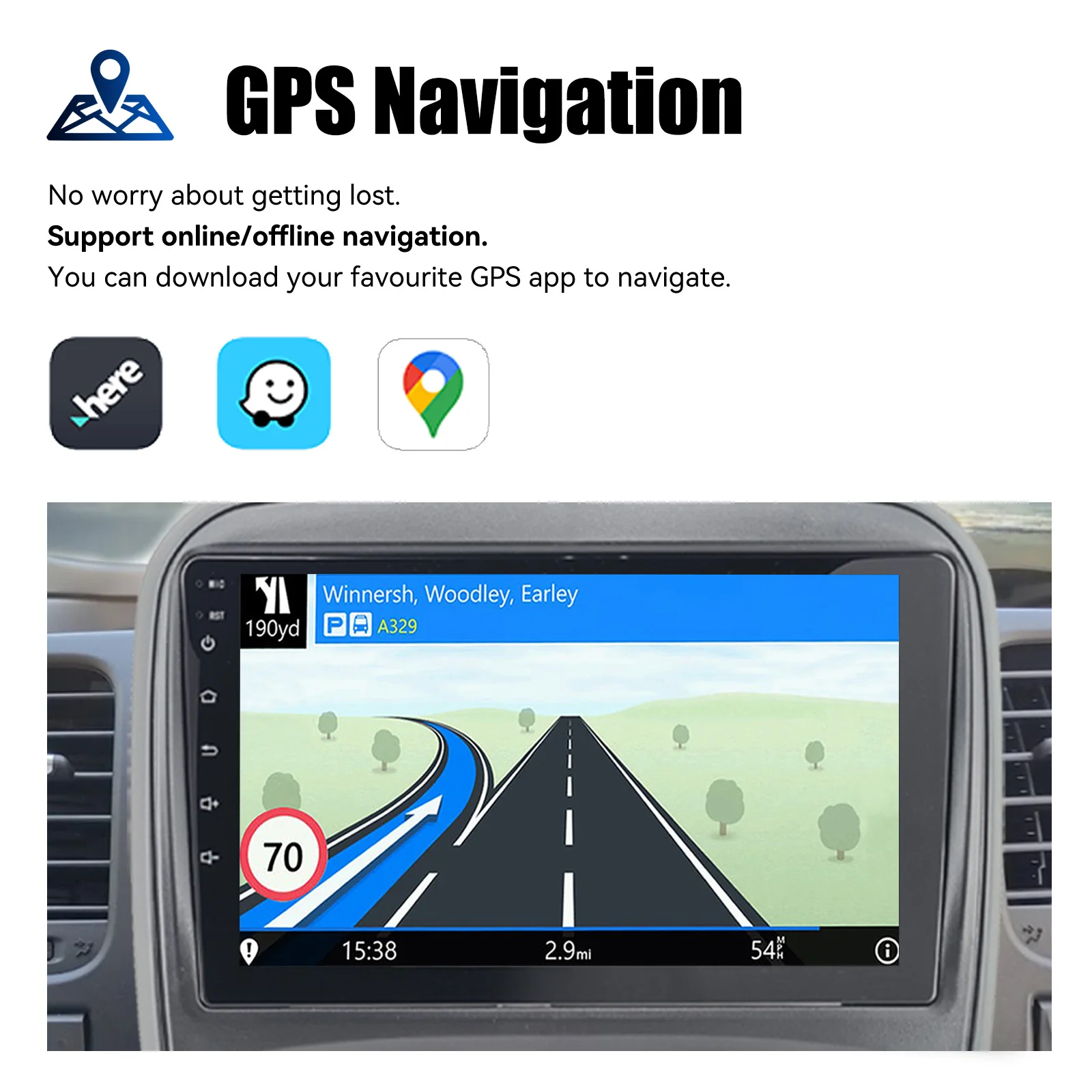 9"Android15 4+64G Car Radio Stereo For Opel Vauxhall Vivaro B Renault Trafic NV300 GPS Navi Bluetooth wrieless Carplay WIFI RDS