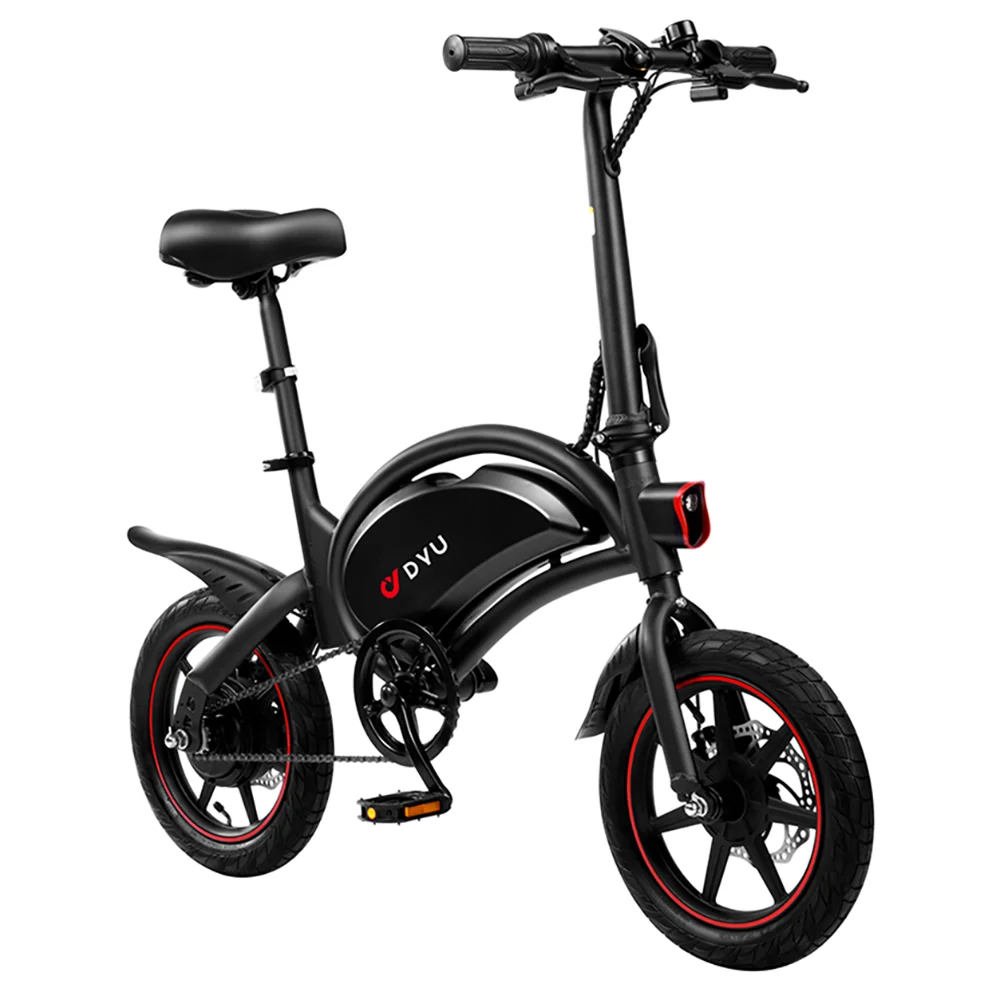 DYU D3F Adult Electric Bike 250W Motor City Ebike 36V10AH Battery Electric Bike 14 Inch Tire Folding Electric Bike