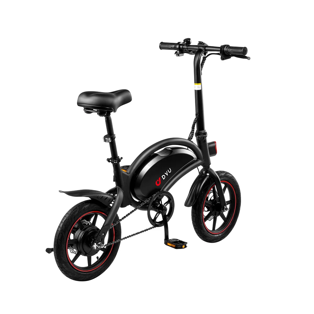 DYU D3F Adult Electric Bike 250W Motor City Ebike 36V10AH Battery Electric Bike 14 Inch Tire Folding Electric Bike