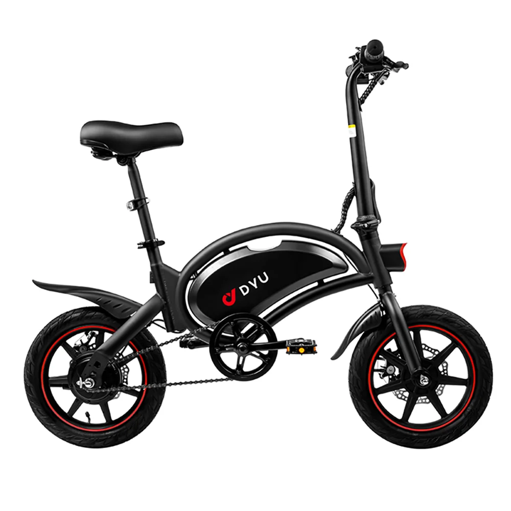 DYU D3F Adult Electric Bike 250W Motor City Ebike 36V10AH Battery Electric Bike 14 Inch Tire Folding Electric Bike