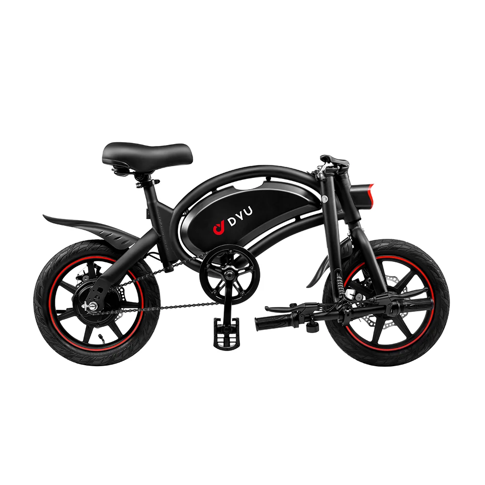 DYU D3F Adult Electric Bike 250W Motor City Ebike 36V10AH Battery Electric Bike 14 Inch Tire Folding Electric Bike