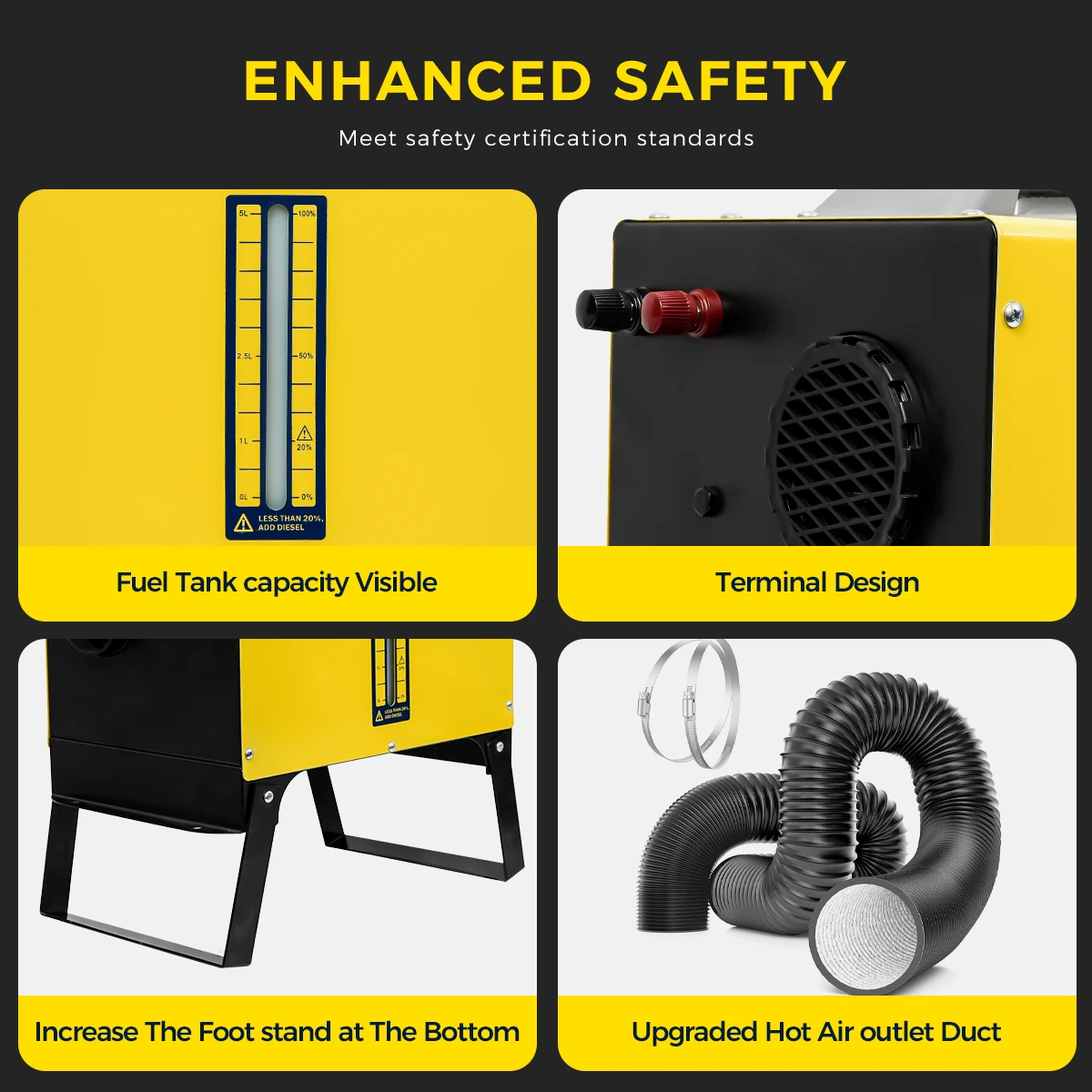 GSM LTE 4G Diesel Air Heater 8KW 12V 24V 110-240V Portable Parking Air Heater With LCD For Car RV Camper Tent Garage Home