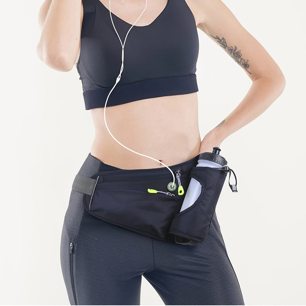 Running Waist Bags Water Bottle Holder Hydration Belt Bag Cell Phone Jogging Cycling Bag For Men Women Sports Fanny Pack Gym Run