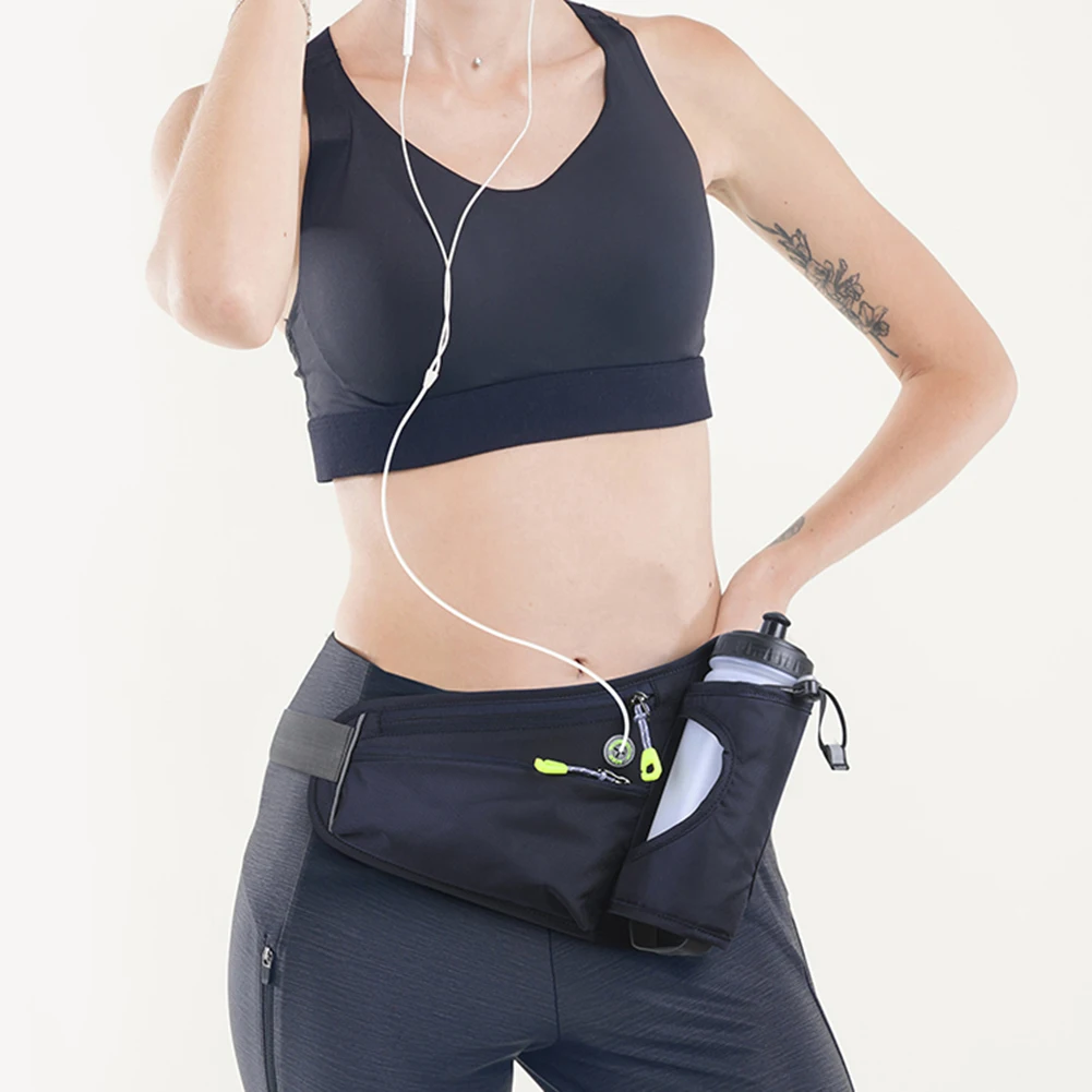 Running Waist Bags Water Bottle Holder Hydration Belt Bag Cell Phone Jogging Cycling Bag For Men Women Sports Fanny Pack Gym Run