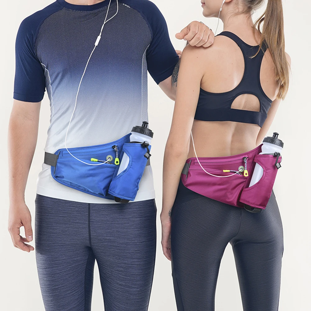 Running Waist Bags Water Bottle Holder Hydration Belt Bag Cell Phone Jogging Cycling Bag For Men Women Sports Fanny Pack Gym Run