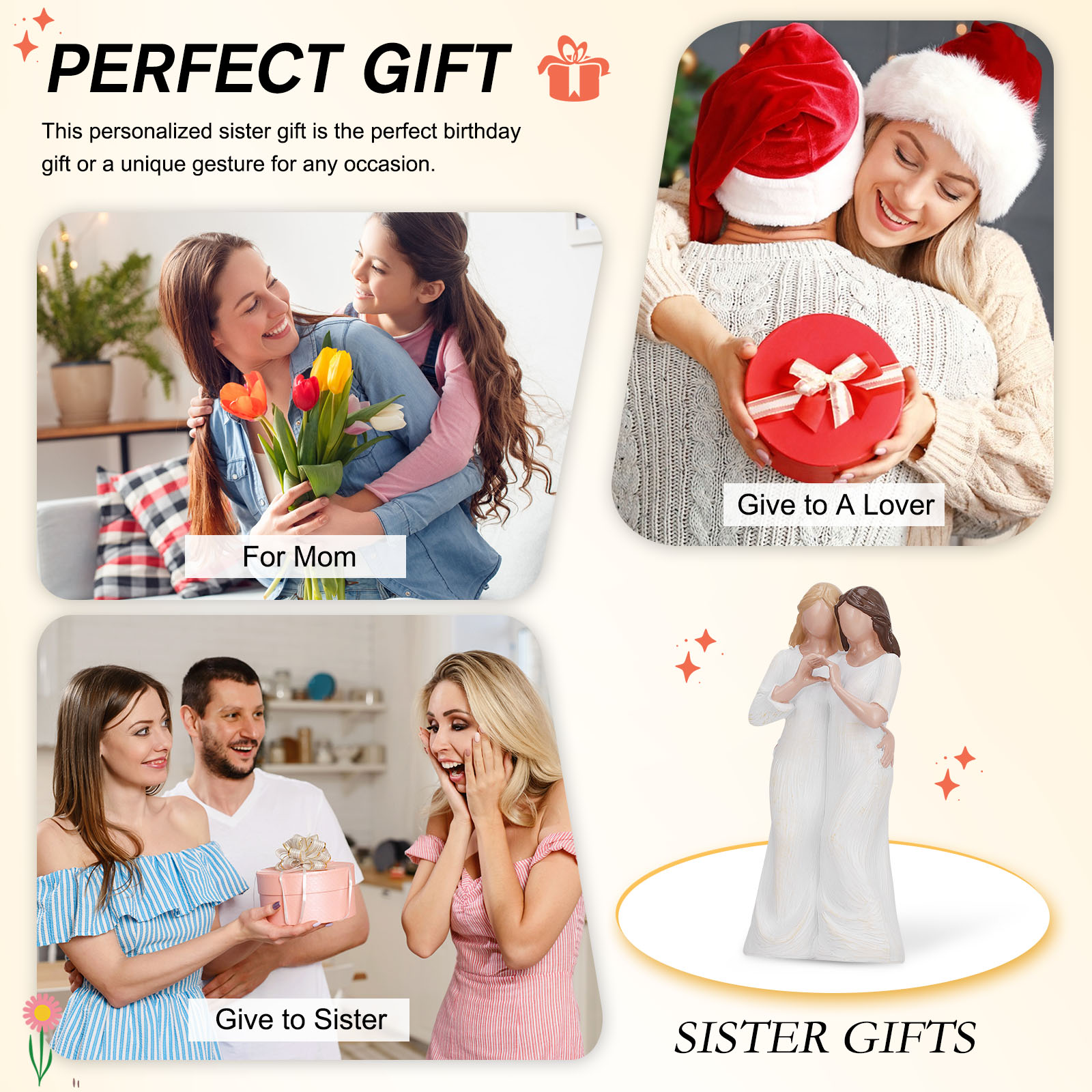 Sisters Style Resin Handicraft Decorations Sisters Doll Birthday Gift - Personalized Friendship Gift For Best Friends
