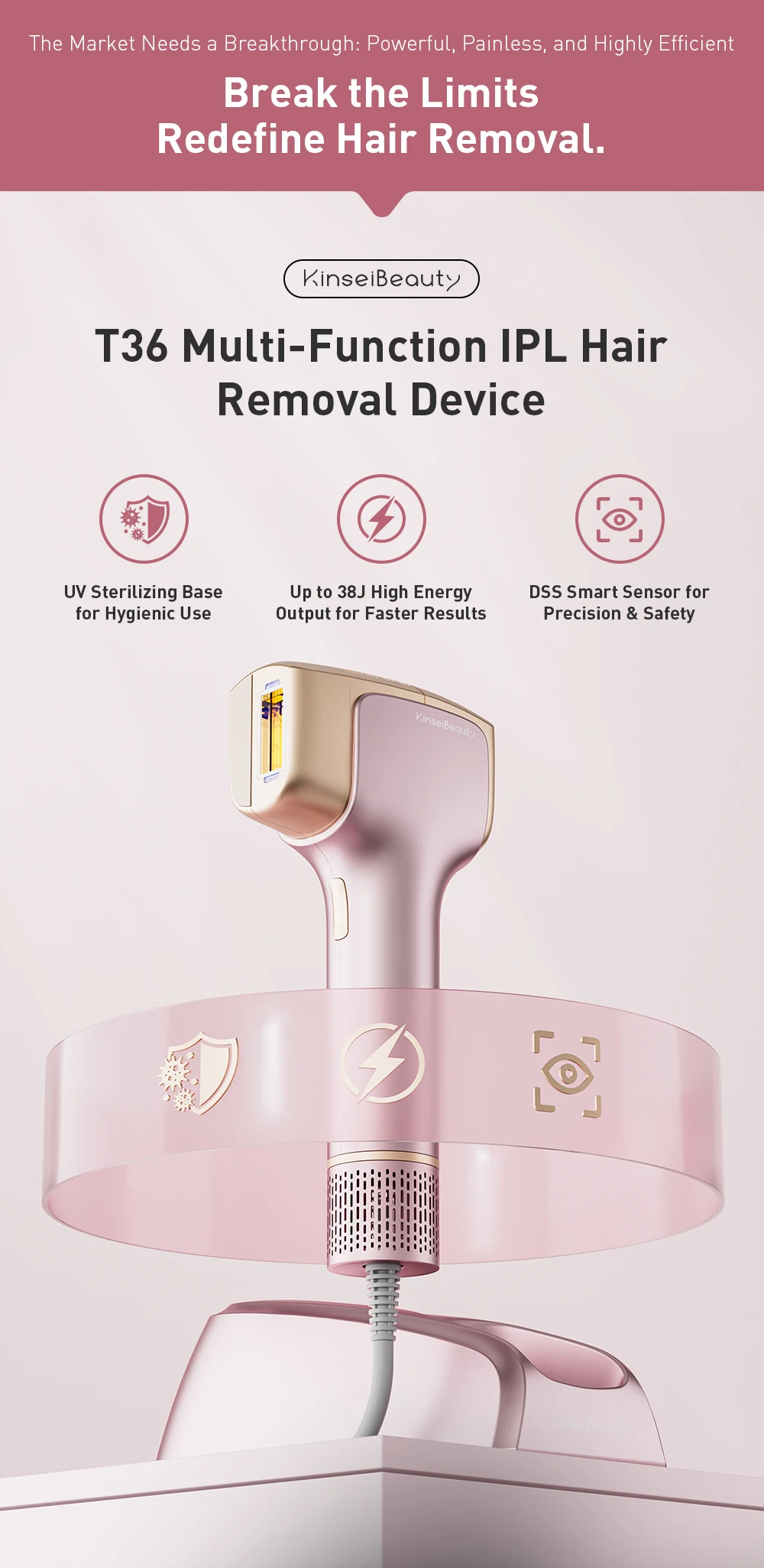 KBT36 Hair Removal IPL Laser Epilator ICE Cold 999999 Flashes Automatic Home Use Remover For Women Men Body Depilador a laser