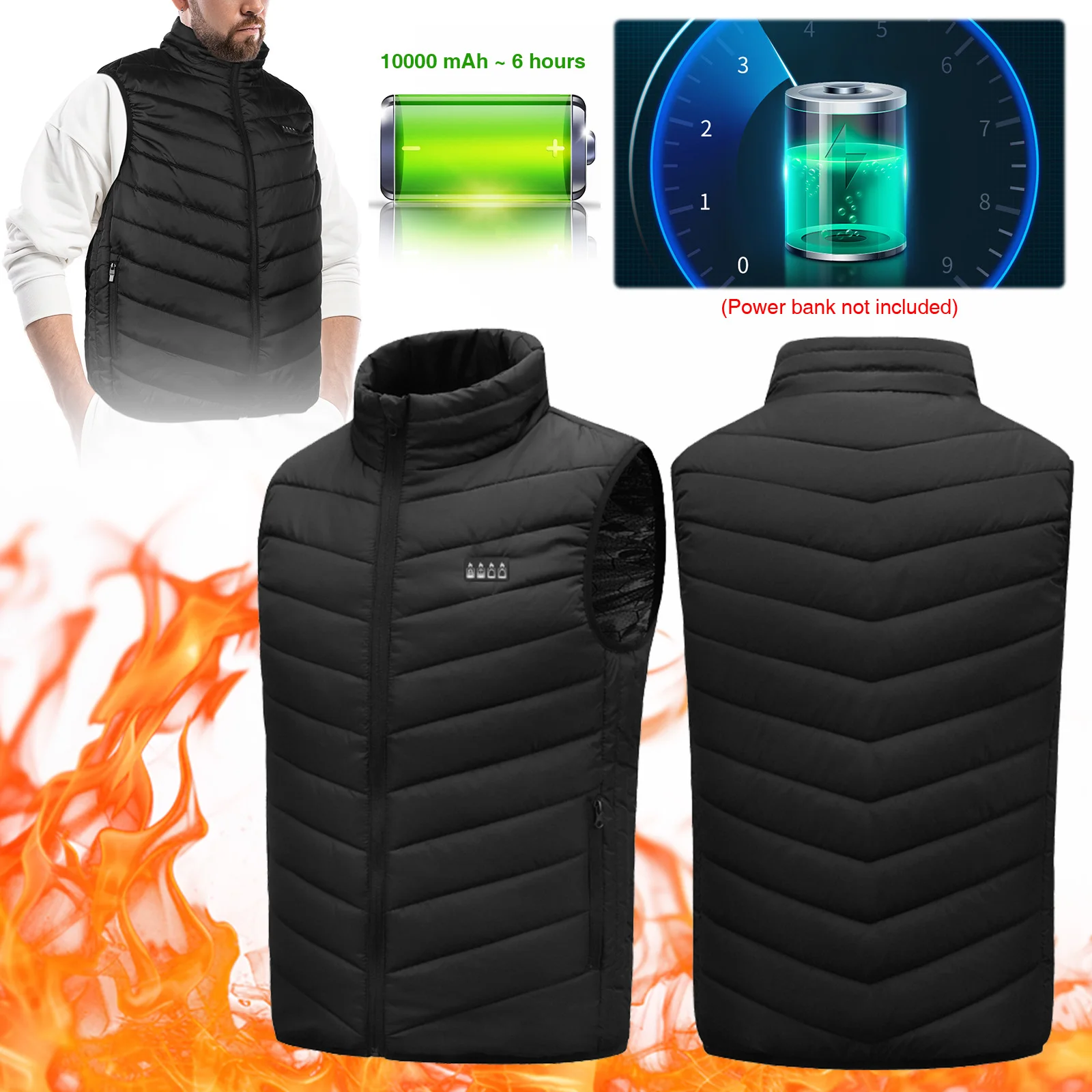 Electric Heating Sportswear 21 Areas Windproof Warm Heat Clothes Electric Heated Jackets for Skiing Hiking Camping