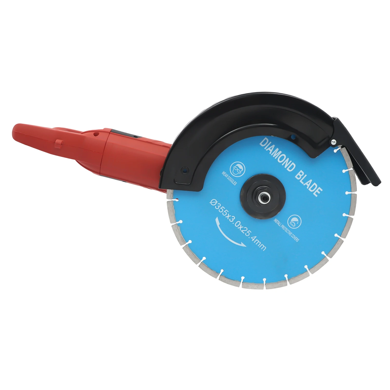 3KW Electric Concrete Saw w/350mm Blade,Wet Dry Cutting Saw Handheld Circular Saw Grooving Machine Wall Slotting Machine 3800RPM