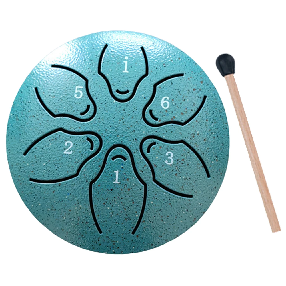 3 Inches 6 Notes Rain Drum for Outside Hand Pan Drum Percussion Musical Instruments for Yoga Meditation Unique Gift