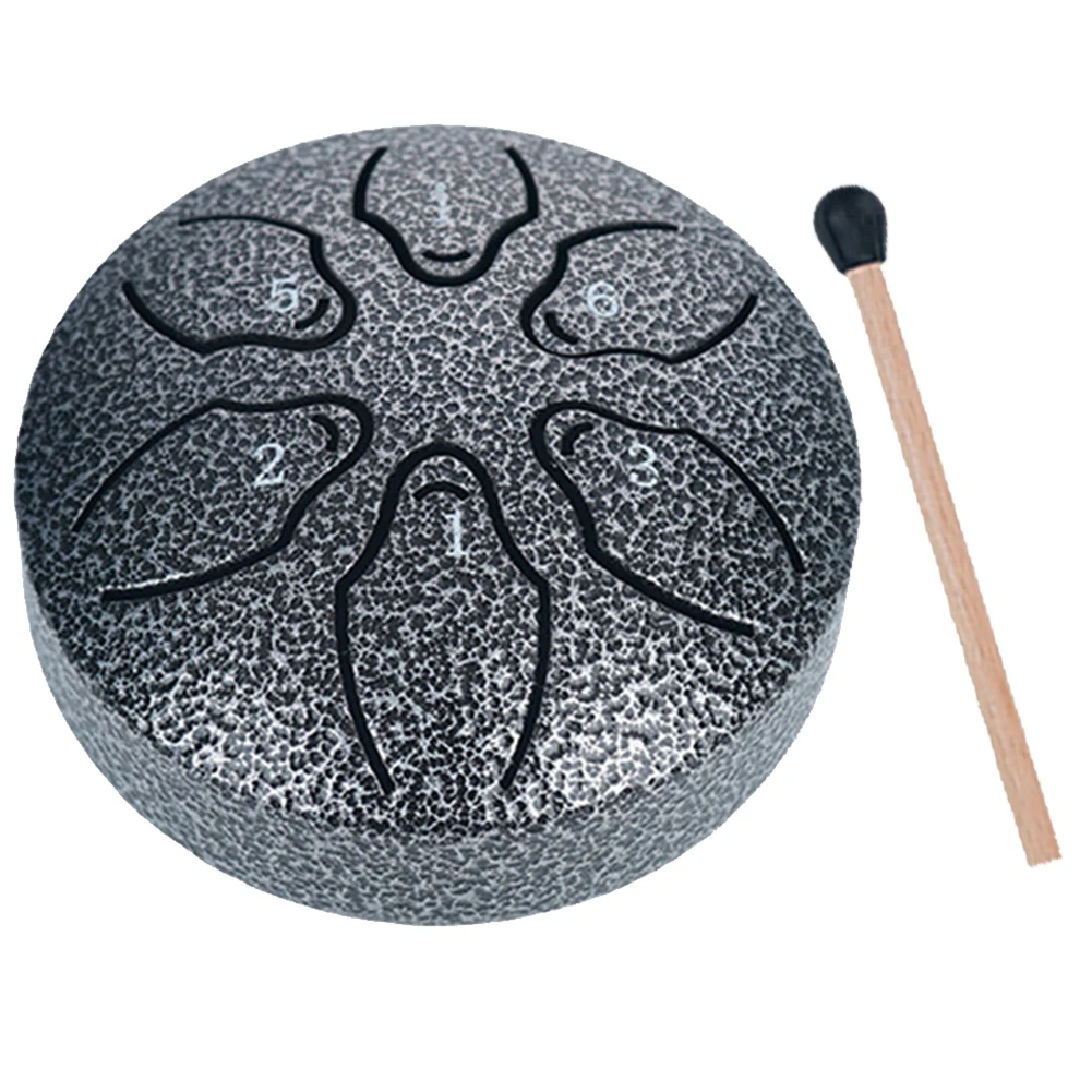 3 Inches 6 Notes Rain Drum for Outside Hand Pan Drum Percussion Musical Instruments for Yoga Meditation Unique Gift