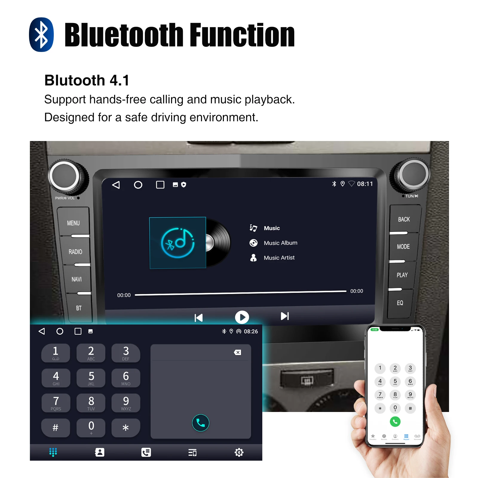 7" Android 14 Car Stereo For Opel/Vauxhall Corsa D Astra H Zafira Vivaro Zafira Combo Signum Tigra Carplay GPS NAVI AI Voice RDS