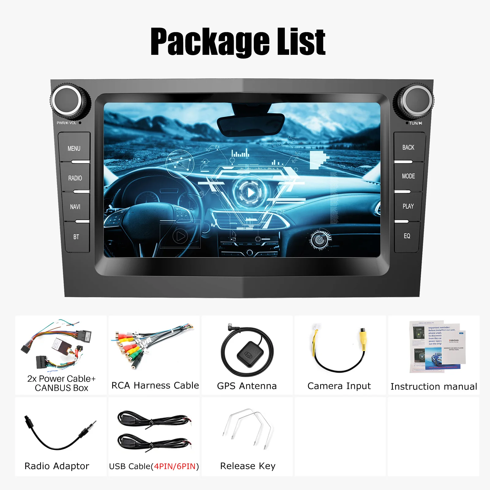7" Android 14 Car Stereo For Opel/Vauxhall Corsa D Astra H Zafira Vivaro Zafira Combo Signum Tigra Carplay GPS NAVI AI Voice RDS