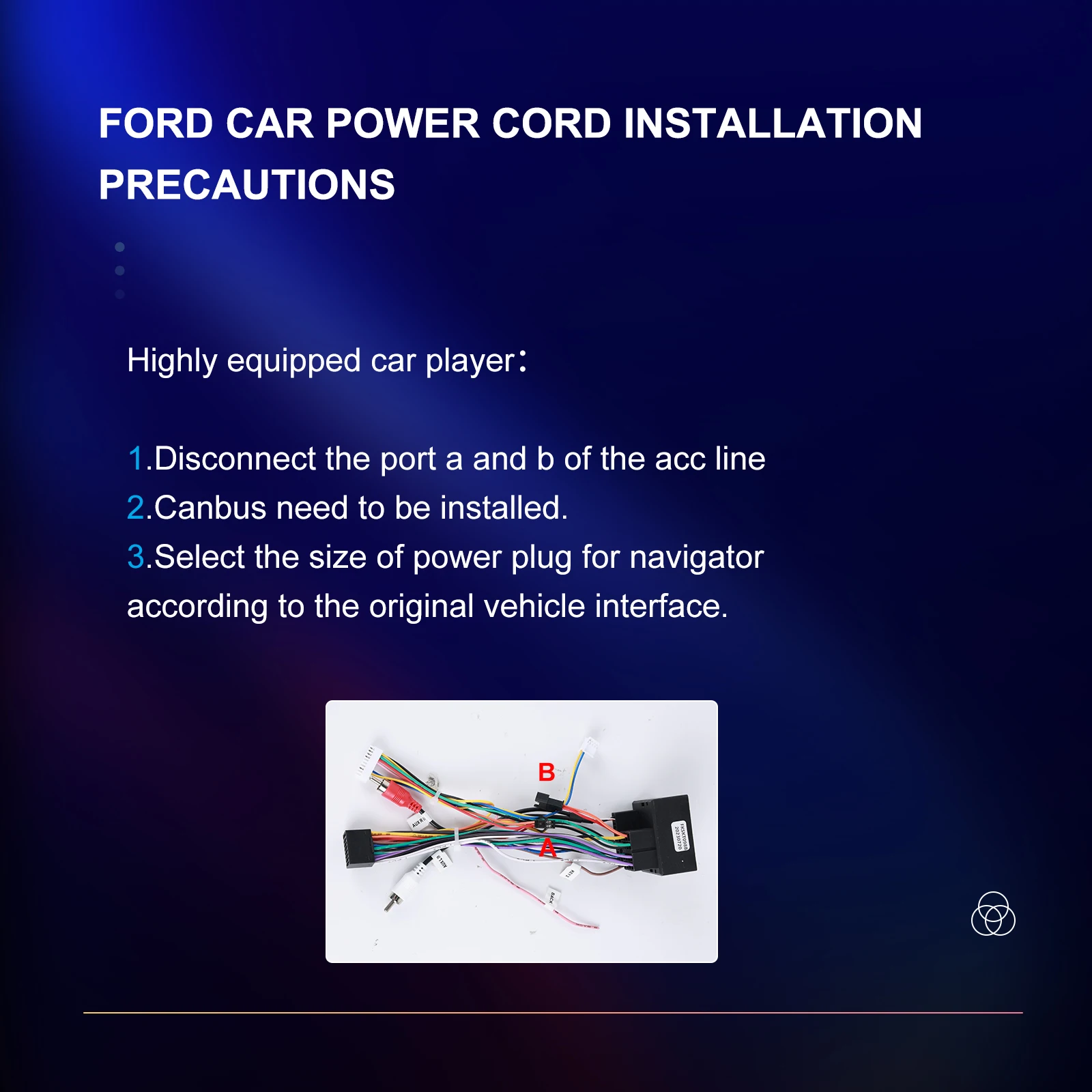 Podofo 2+64GB Wireless Carplay AndroidAuto Car Radio Car Video Player GPS For Ford Focus Mondeo C-MAx S-MAX Galaxy Il Kuga