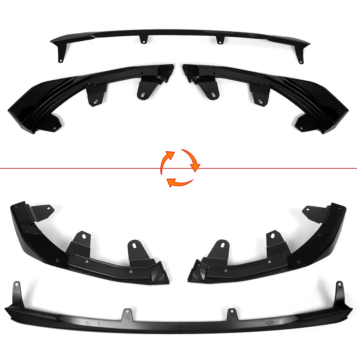 Front Lip Spoiler FOR BMW 2 SERIES G42 G43 218i 220i 230i M240i 2022-2024 FRONT SPLITTER LIP SPOILER M SPORT PERFORMANCE BLACK