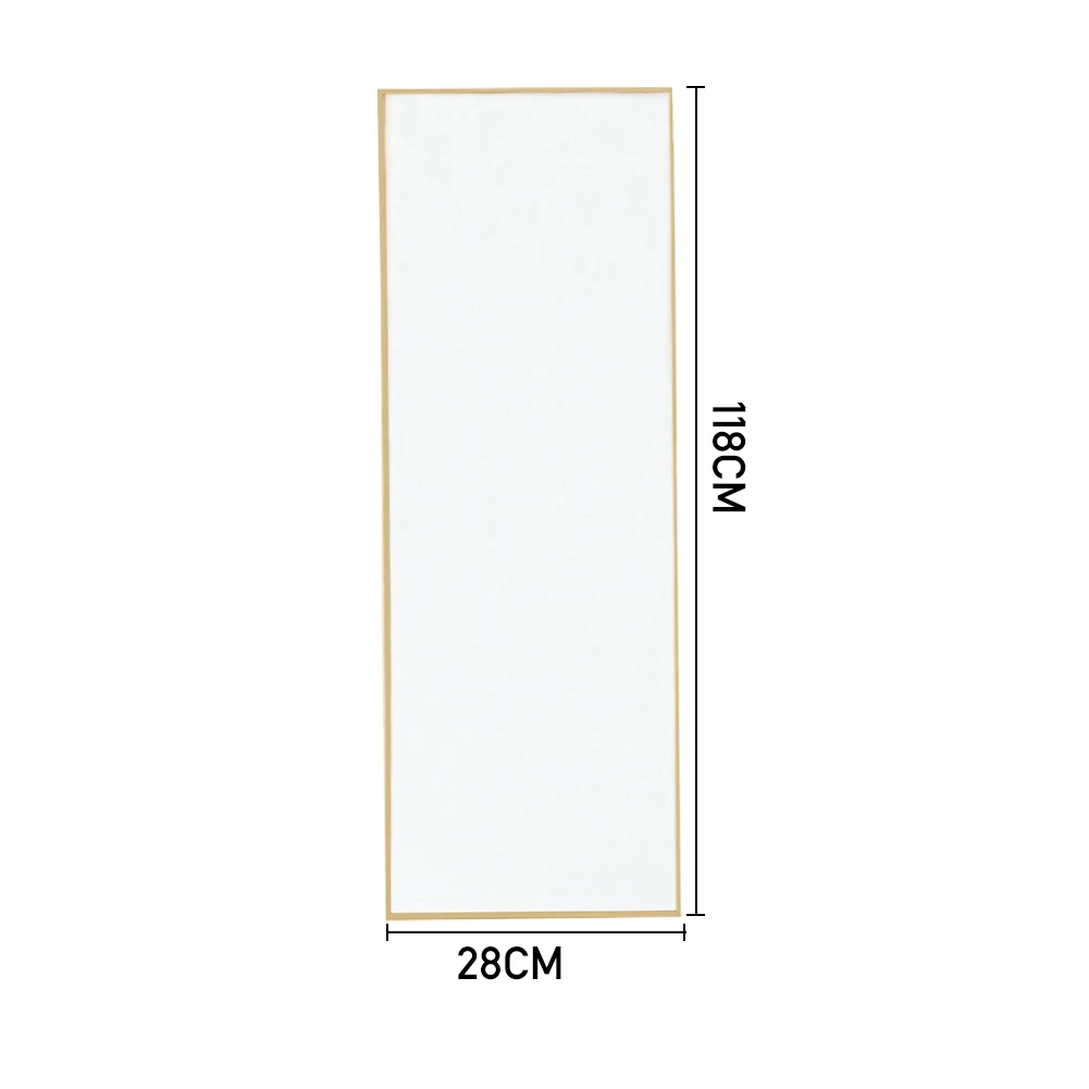 Metal frame right angle full length mirror, door hanging full length mirror vanity mirror wall mirror, 28cmWx118cmH