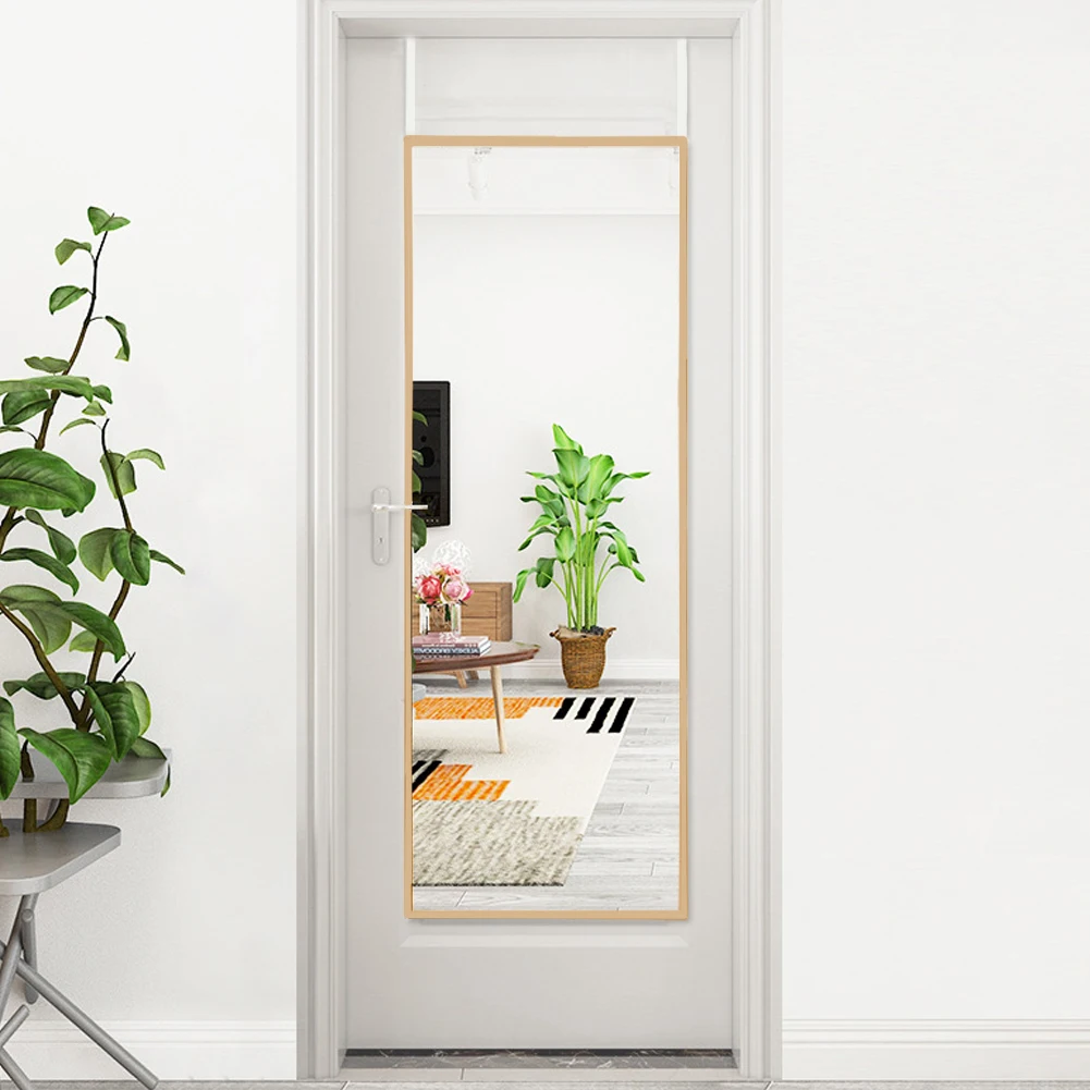 Metal frame right angle full length mirror, door hanging full length mirror vanity mirror wall mirror, 28cmWx118cmH