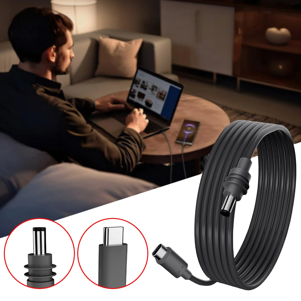 For Starlink Mini Gen 3 USB C To DC Power Adapter 100W DC Power Type-C Input Replacement Cable Barrel Jack Charging Cable