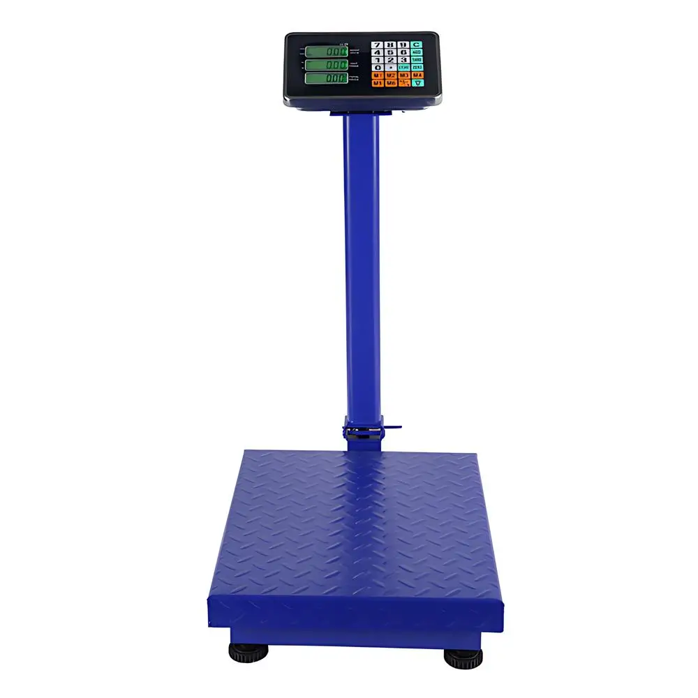 300KG/661lb LCD Digital Personal Floor Postal Platform Scale With HD LCD Display High-precision Measurement Auto Shut Off, Blue
