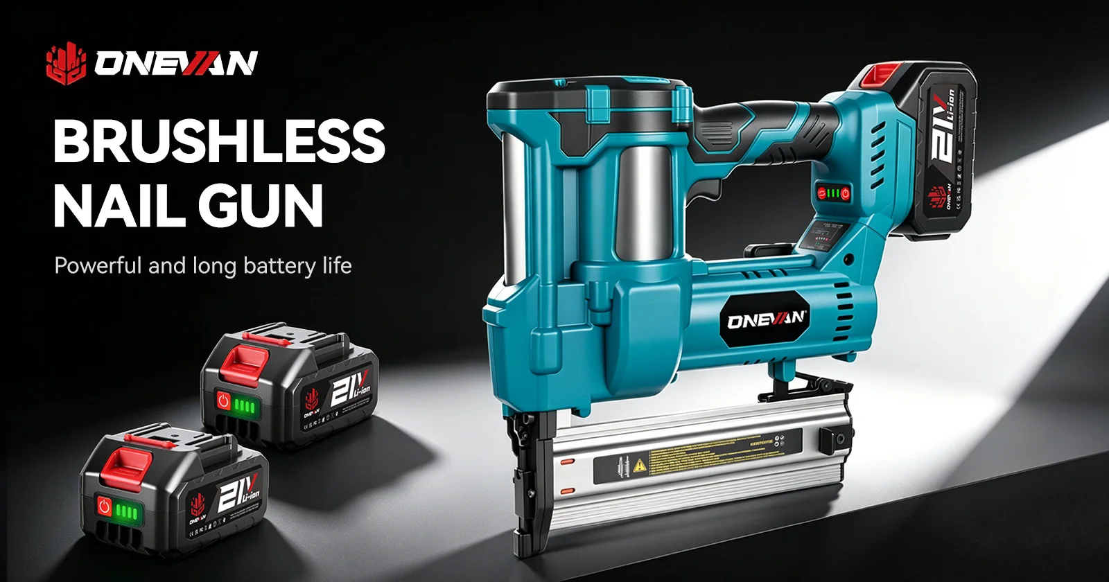 ONEVAN 2in1 Brushless Electric Nail Gun F15-F50 K410-K4 Cordless 2Gear Stapler Framing Nailer Power Tool For 21V 18V Battery