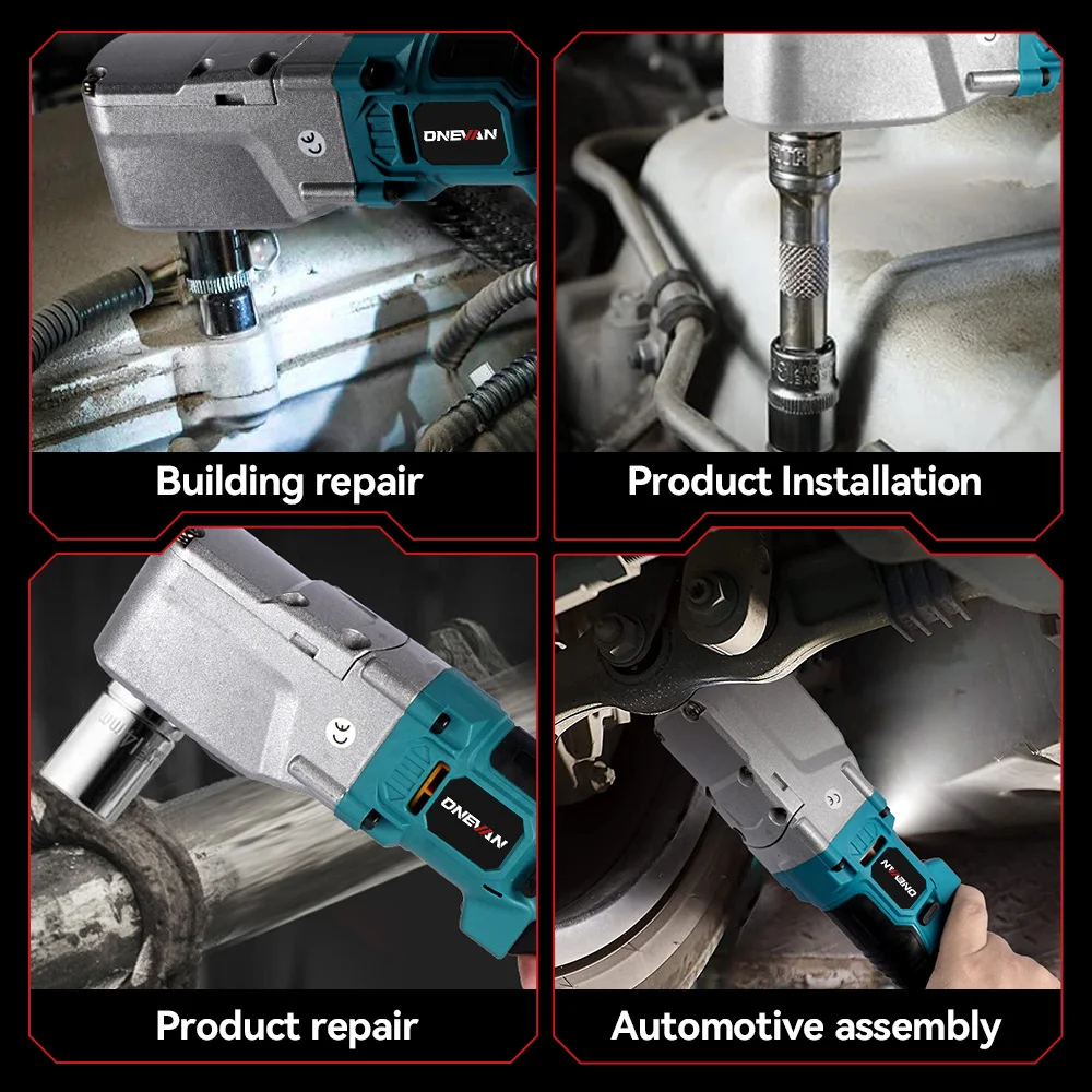 ONEVAN Brushless Electric Ratchet Wrench 1/2'' 1000NM Removal Screw Nut 4800RPM Car Repair Power ToolFor Makita 18V Battery Pin