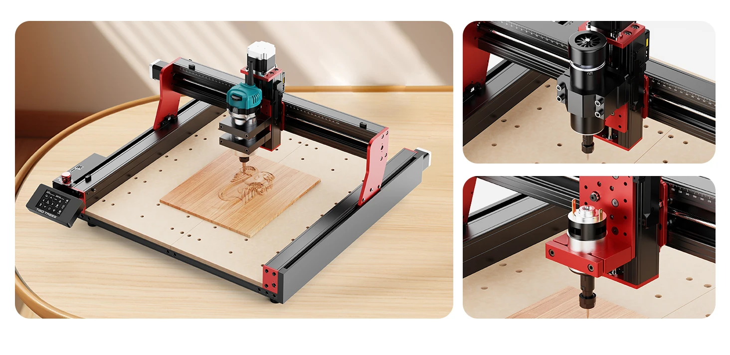 Twotrees 30000RPM Wood Router Trimmer Kit 800W Spindle for CNC Machine TTC450 TTC450PRO Engraver Wood Router Compact Router Tool