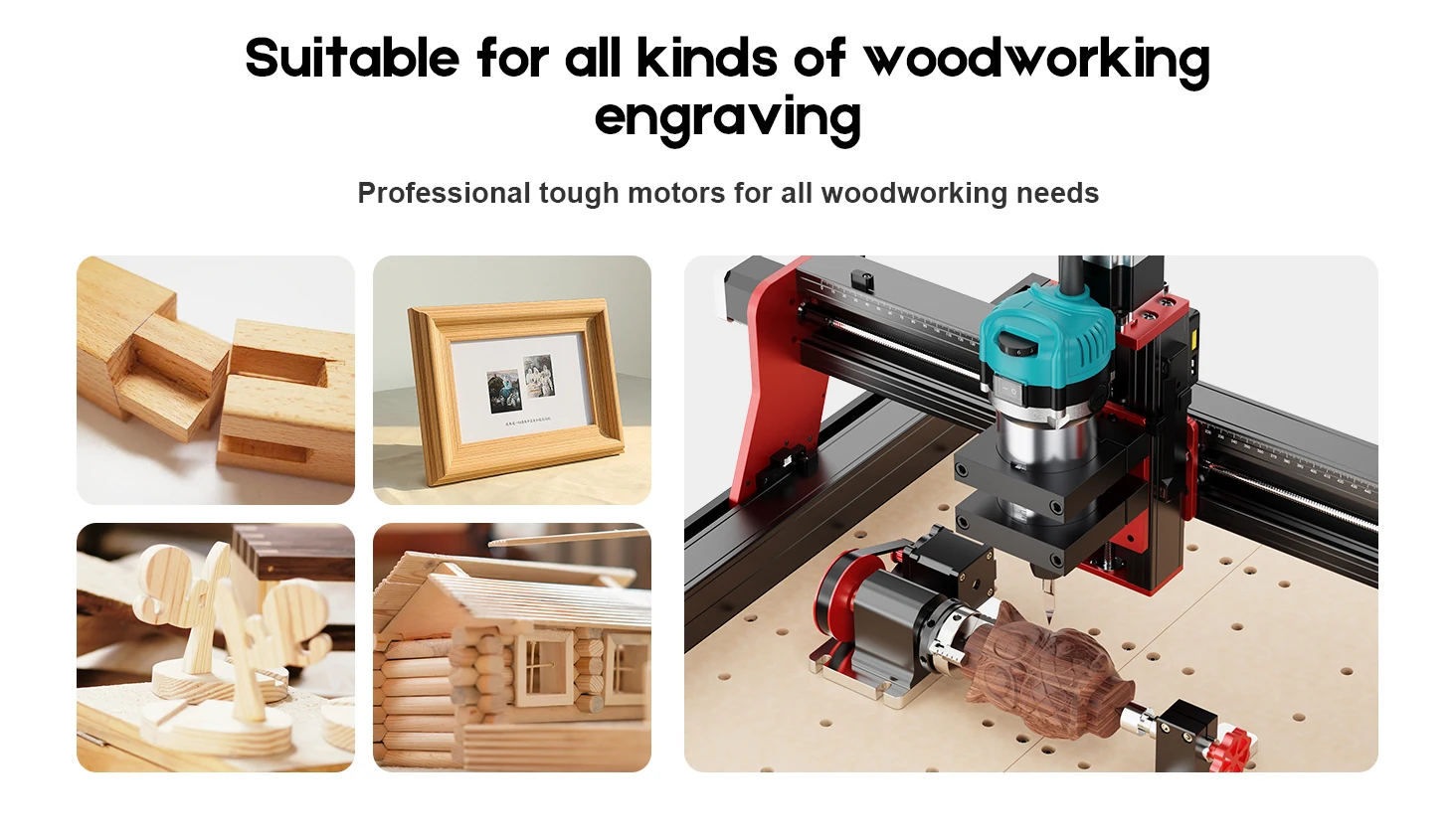 Twotrees 30000RPM Wood Router Trimmer Kit 800W Spindle for CNC Machine TTC450 TTC450PRO Engraver Wood Router Compact Router Tool