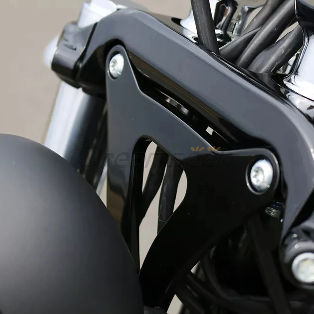 Motorcycle Front Headlight Bracket for Harley Softail Breakout FXBR FXBRS 2018+ Black Headlamp Conversion Support Mount Holder