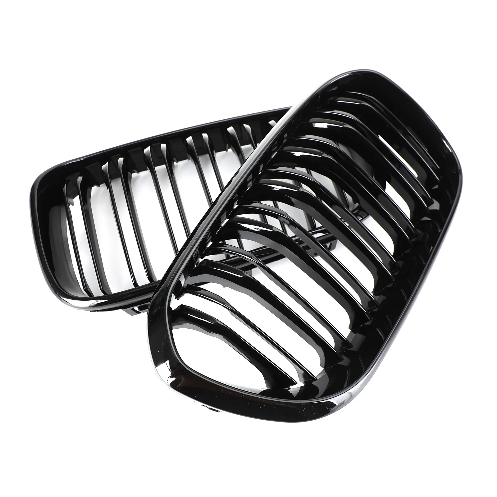Artudatech Front Kidney Grill Grille Fit for BMW 1 Series F20 F21 2015-2017 Gloss Black Double