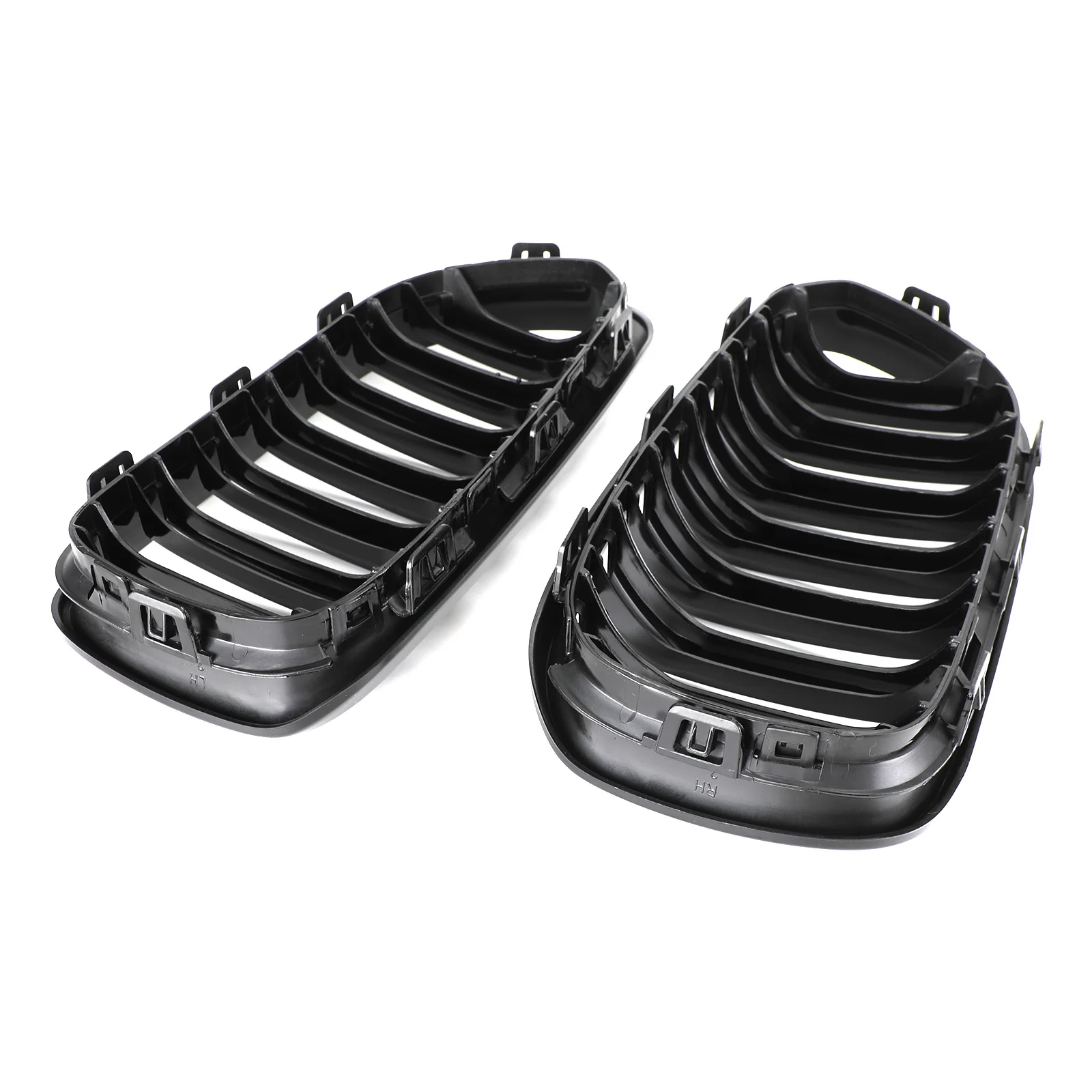 Artudatech Front Kidney Grill Grille Fit for BMW 1 Series F20 F21 2015-2017 Gloss Black Double
