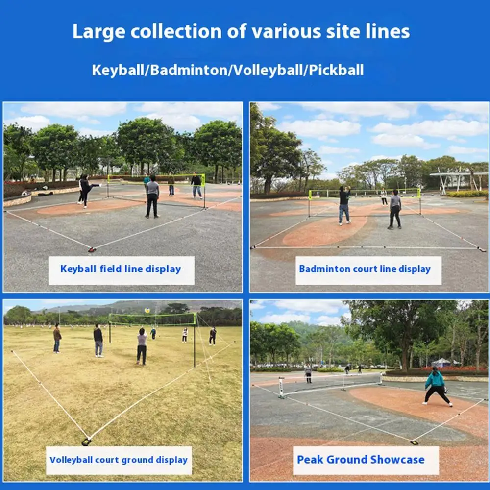 Badminton Court Boundary Lines Boundary Markers 240x528 Inch Court Training Marker Lines Equipment Tennis Accessories For Kids