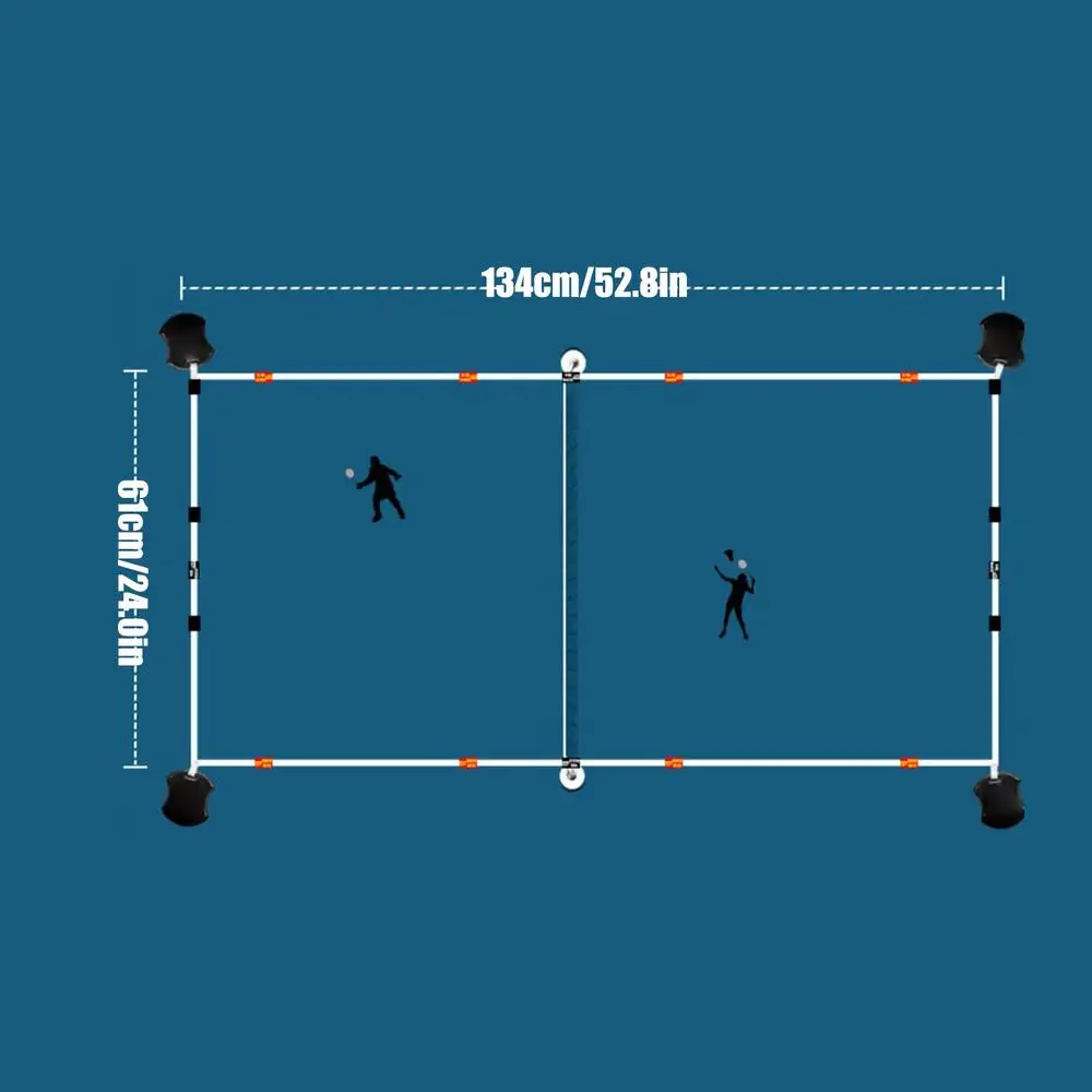 Badminton Court Boundary Lines Boundary Markers 240x528 Inch Court Training Marker Lines Equipment Tennis Accessories For Kids