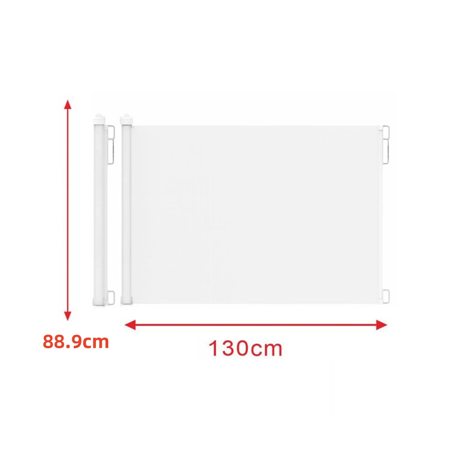 BRIEFNESS Retractable Stair Gate Safety Gate Safety Dog Gate Retractable Gate Baby Stair Gate Child Safety Gate White