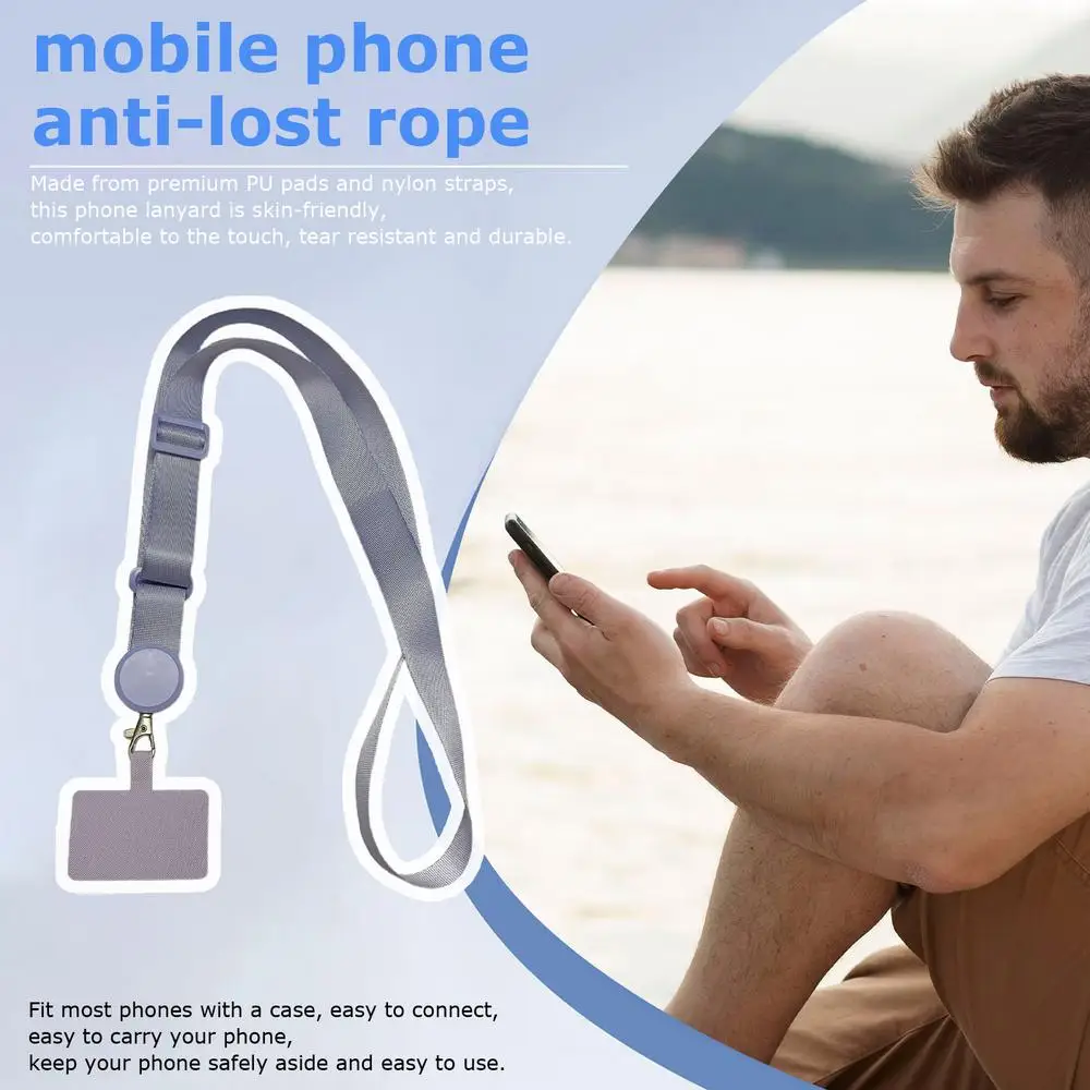 Crossbody Mobile Phone Lanyard Adjustable Anti-lost Phone Leashes Removable Phone nylon Case Strap Neck Phone Holder