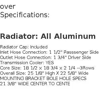 1954-1956 For Ford Fairlane Car Sedan Wagon Mainline 54 55 56 Aluminum Radiator