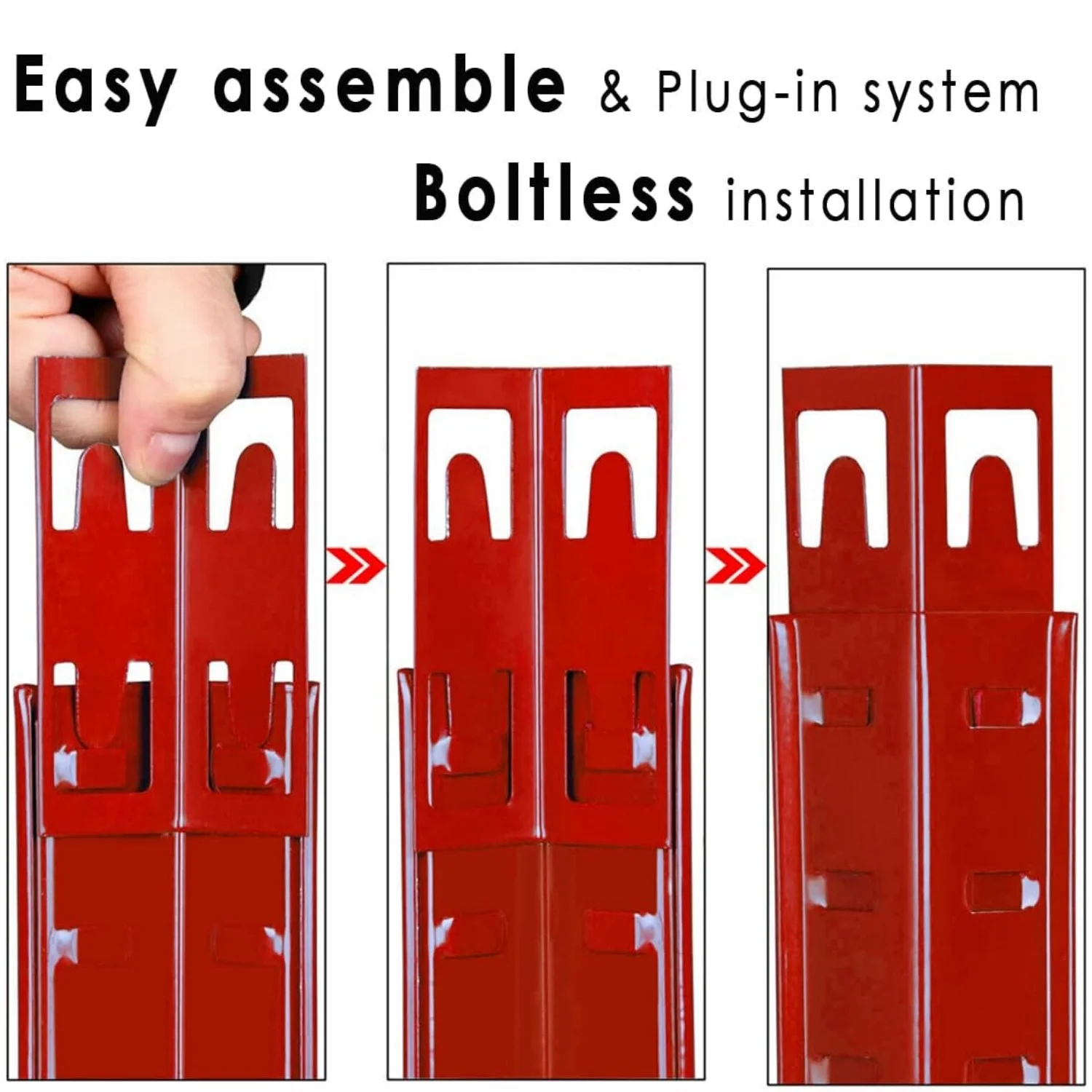 BRIEFNESS Multi-Purpose Organiser Garage Shelving Unit Boltless Assembly Red 5 Tier Storage Rack Weighing Capacity 875kg