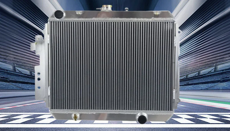 Aluminum Radiator+FAN For Ford Courier PC Mazda B-Series UF 2.2L 2.6L 4cyl 1981-1992 MT 1982 1983 1984 1985 1986 1987 1988 1989