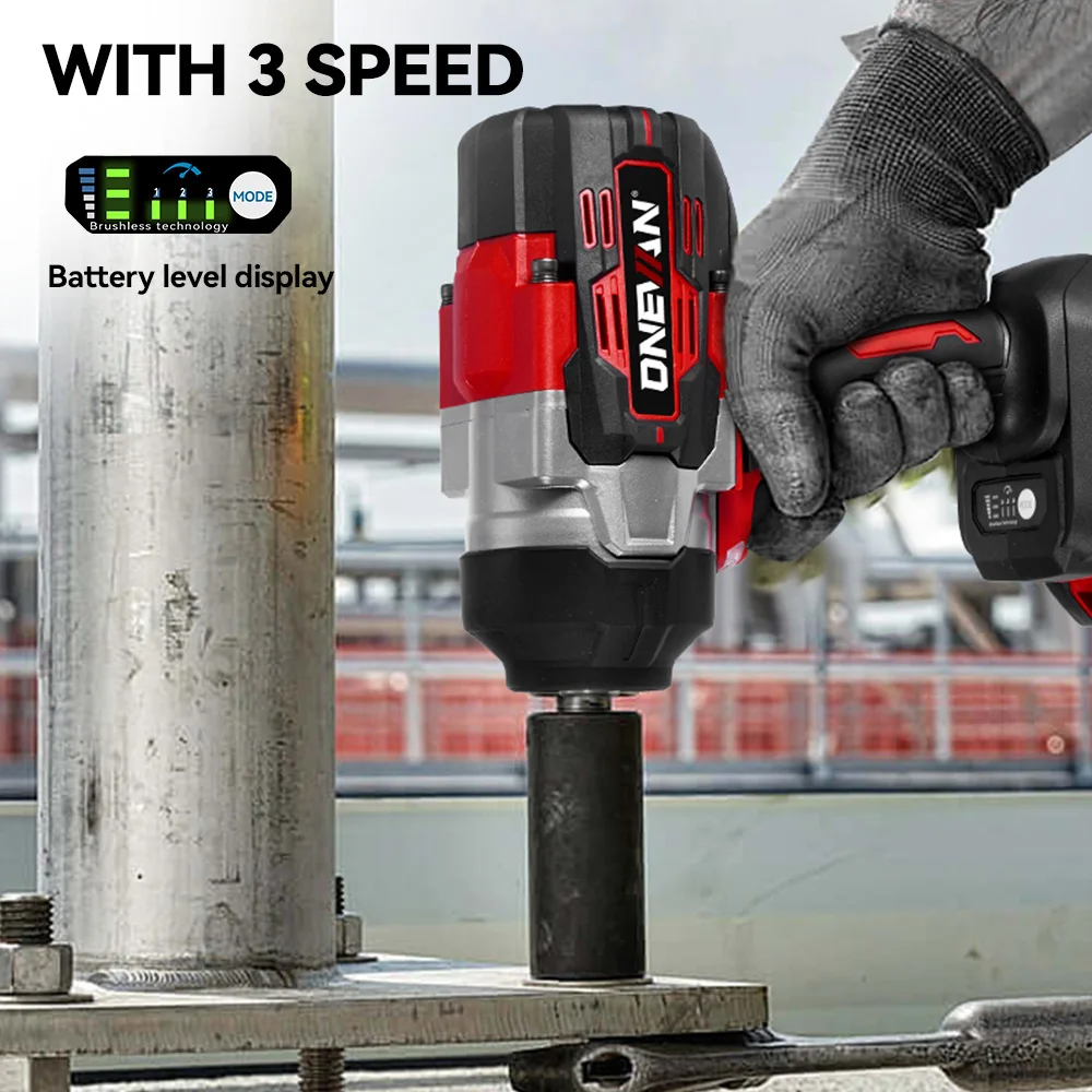ONEVAN 2800N.M Brushless Electric Impact Wrench 1/2 Inch Cordless Torque Wrench Drill Power Tool For Makita 18V Battery Pin