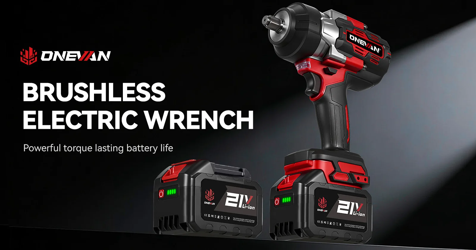 ONEVAN 2800N.M Brushless Electric Impact Wrench 1/2 Inch Cordless Torque Wrench Drill Power Tool For Makita 18V Battery Pin