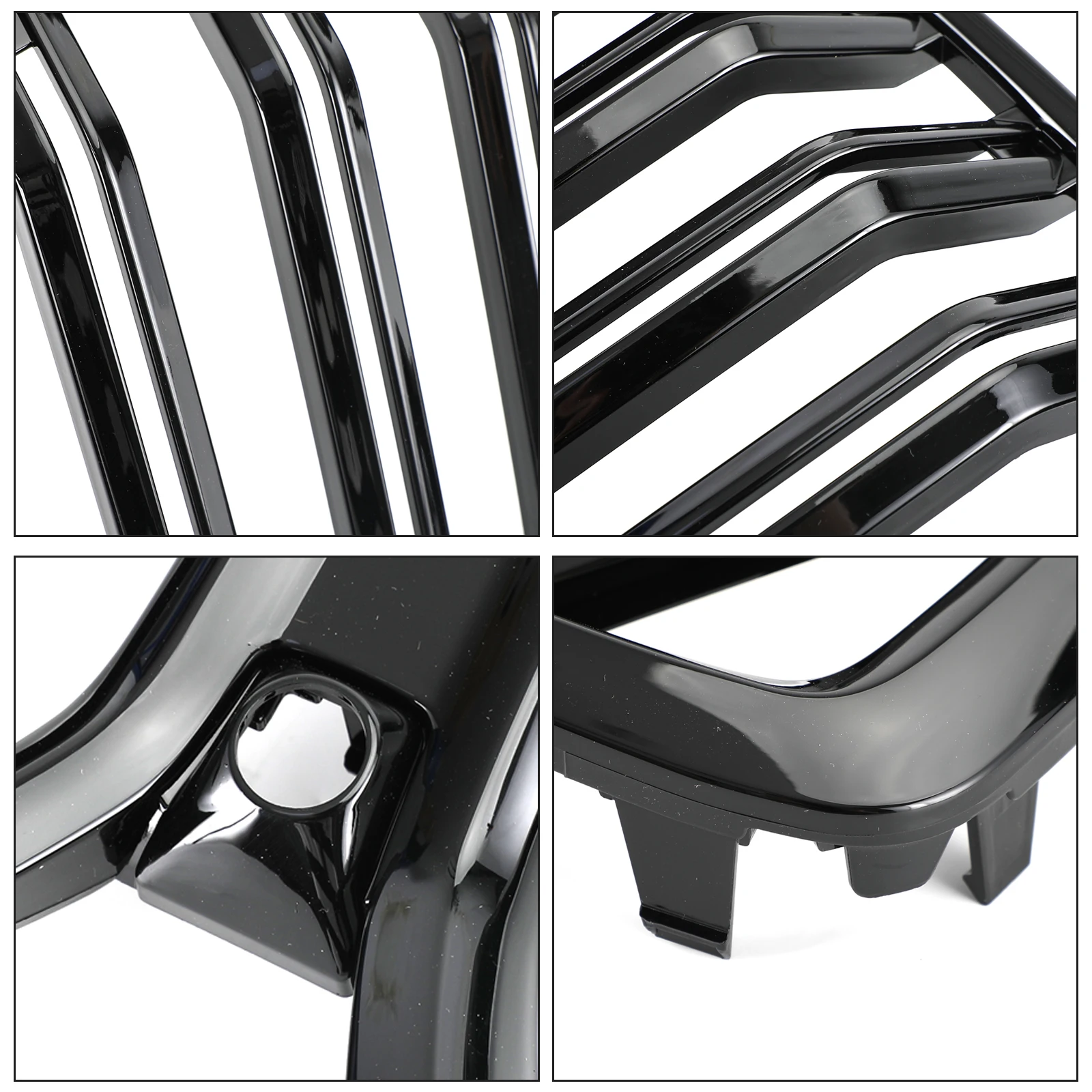 Artudatech Front Bumper Grille Grill Fit for BMW X6 G06 M50i 2020-2022 W/Camera Hole Black