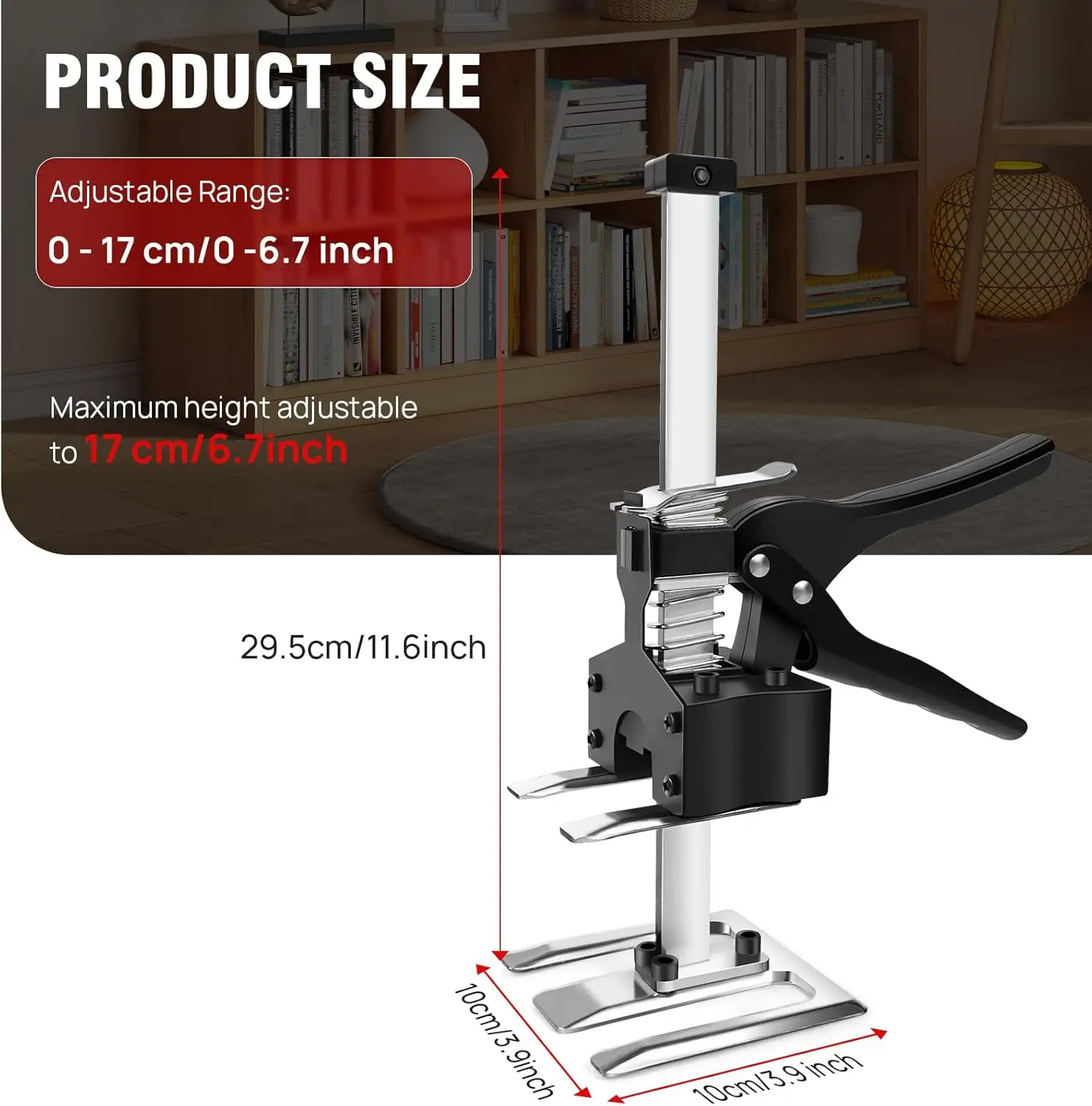 2PCS New Labor Saving Arm Board Jack Cabinet Lifter Height Locator Adjusting Lifter Multifunctional Hand Lifting Tool Max. 170kg