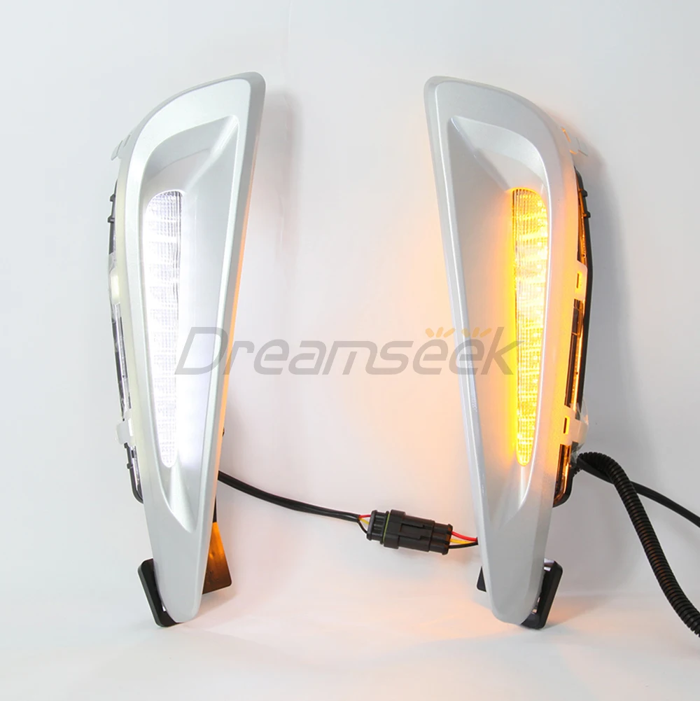 LED DRL Daytime Running Light for Toyota Prius XW50 2019-2022 Car Fog Light Dynamic Turn Signal Lamp Bezel Wires Front Driving