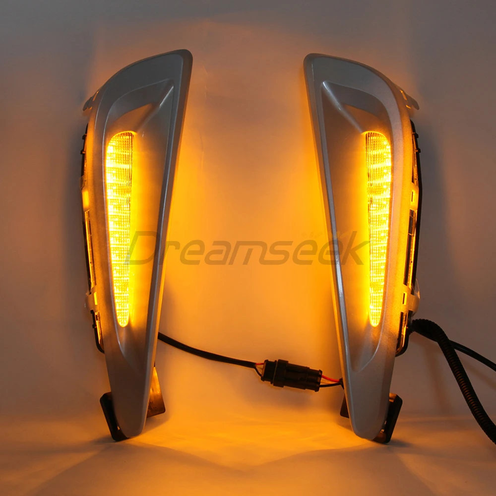 LED DRL Daytime Running Light for Toyota Prius XW50 2019-2022 Car Fog Light Dynamic Turn Signal Lamp Bezel Wires Front Driving